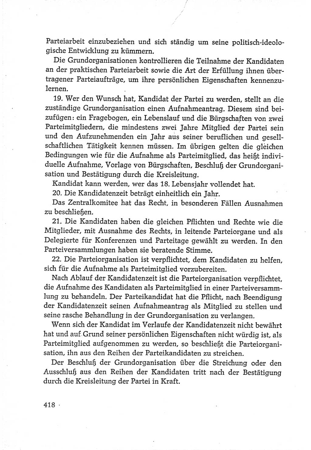 Protokoll der Verhandlungen des Ⅵ. Parteitages der Sozialistischen Einheitspartei Deutschlands (SED) [Deutsche Demokratische Republik (DDR)] 1963, Band Ⅳ, Seite 418 (Prot. Verh. Ⅵ. PT SED DDR 1963, Bd. Ⅳ, S. 418)