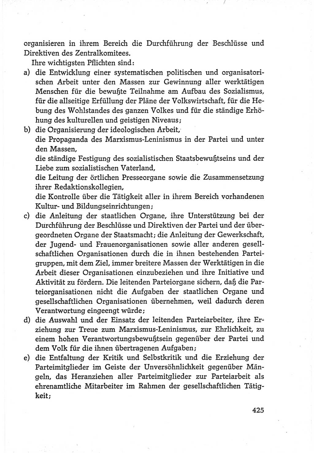 Protokoll der Verhandlungen des Ⅵ. Parteitages der Sozialistischen Einheitspartei Deutschlands (SED) [Deutsche Demokratische Republik (DDR)] 1963, Band Ⅳ, Seite 425 (Prot. Verh. Ⅵ. PT SED DDR 1963, Bd. Ⅳ, S. 425)