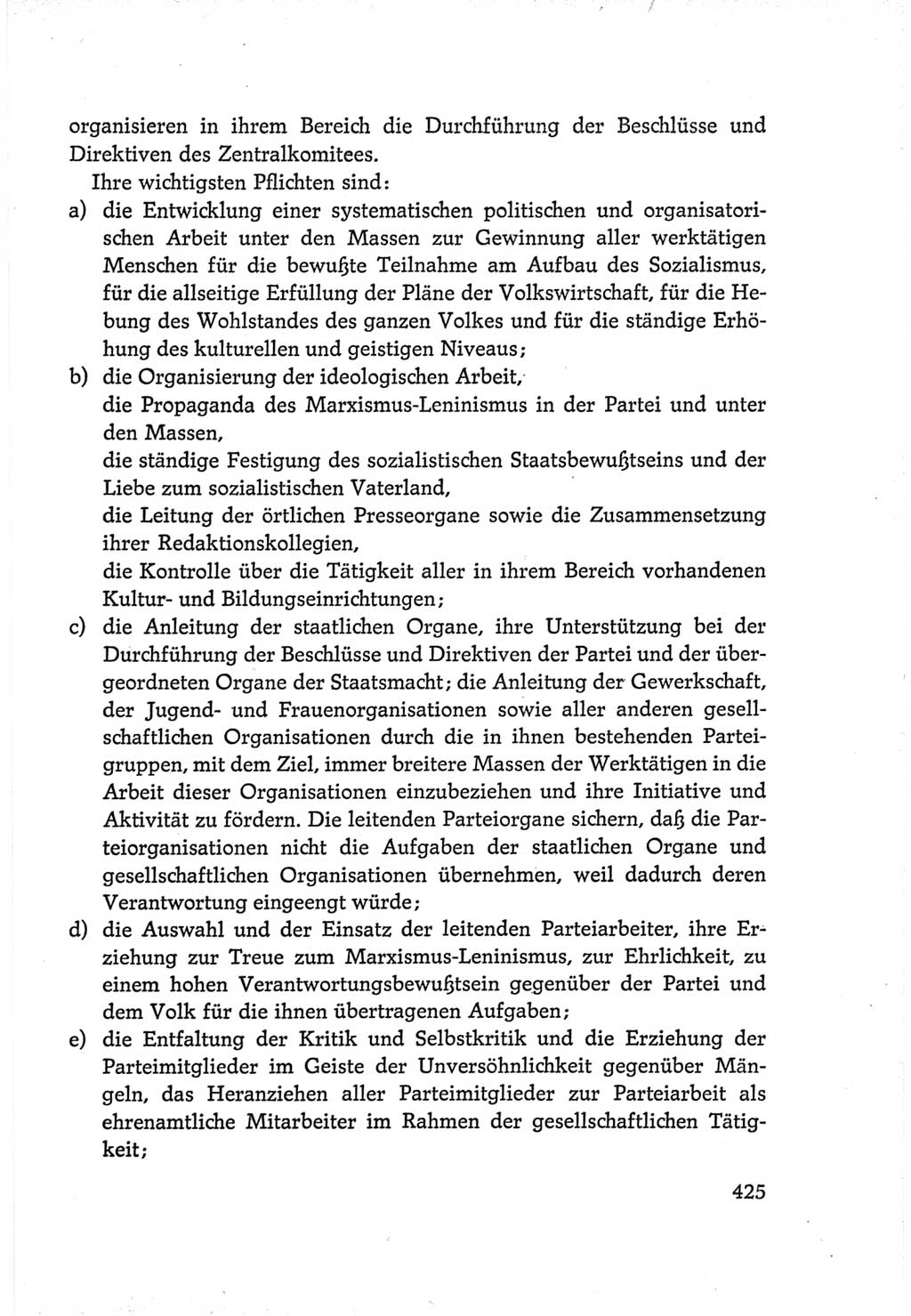 Protokoll der Verhandlungen des Ⅵ. Parteitages der Sozialistischen Einheitspartei Deutschlands (SED) [Deutsche Demokratische Republik (DDR)] 1963, Band Ⅳ, Seite 425 (Prot. Verh. Ⅵ. PT SED DDR 1963, Bd. Ⅳ, S. 425)