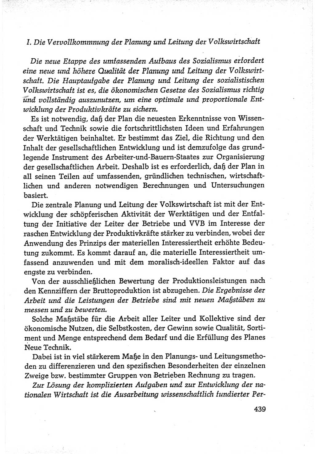 Protokoll der Verhandlungen des Ⅵ. Parteitages der Sozialistischen Einheitspartei Deutschlands (SED) [Deutsche Demokratische Republik (DDR)] 1963, Band Ⅳ, Seite 439 (Prot. Verh. Ⅵ. PT SED DDR 1963, Bd. Ⅳ, S. 439)