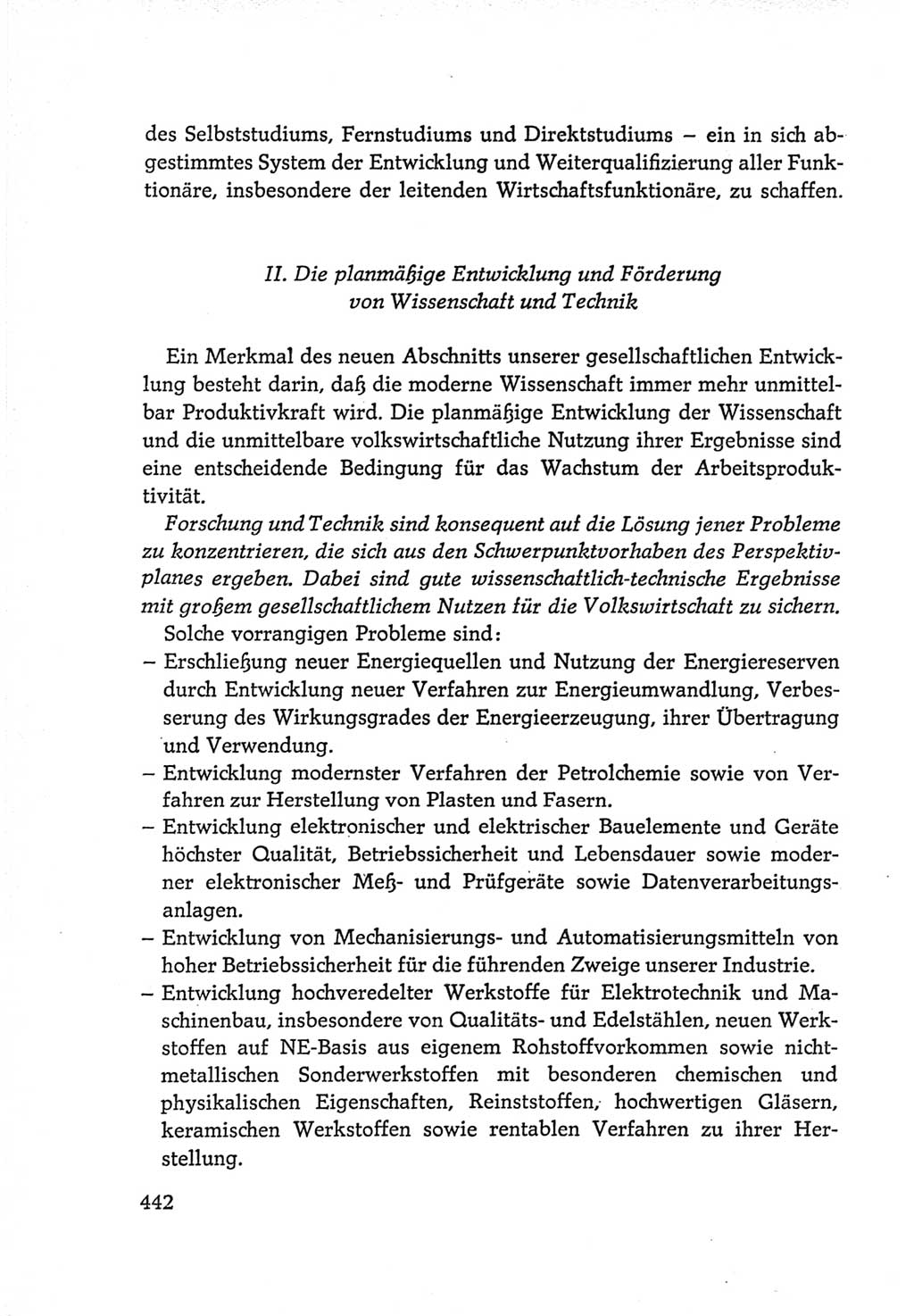 Protokoll der Verhandlungen des Ⅵ. Parteitages der Sozialistischen Einheitspartei Deutschlands (SED) [Deutsche Demokratische Republik (DDR)] 1963, Band Ⅳ, Seite 442 (Prot. Verh. Ⅵ. PT SED DDR 1963, Bd. Ⅳ, S. 442)