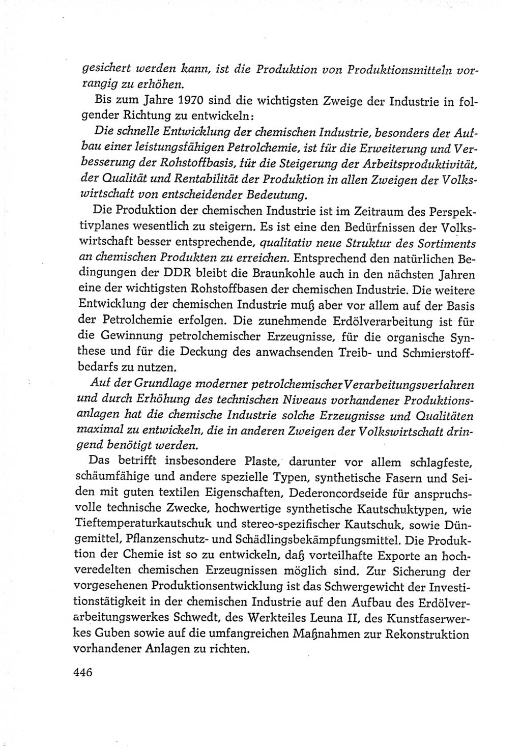 Protokoll der Verhandlungen des Ⅵ. Parteitages der Sozialistischen Einheitspartei Deutschlands (SED) [Deutsche Demokratische Republik (DDR)] 1963, Band Ⅳ, Seite 446 (Prot. Verh. Ⅵ. PT SED DDR 1963, Bd. Ⅳ, S. 446)