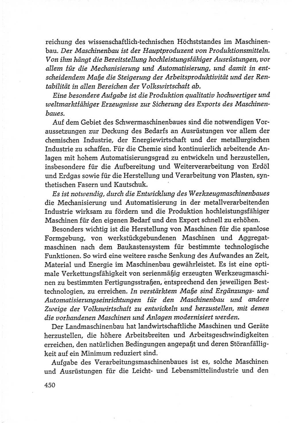 Protokoll der Verhandlungen des Ⅵ. Parteitages der Sozialistischen Einheitspartei Deutschlands (SED) [Deutsche Demokratische Republik (DDR)] 1963, Band Ⅳ, Seite 450 (Prot. Verh. Ⅵ. PT SED DDR 1963, Bd. Ⅳ, S. 450)