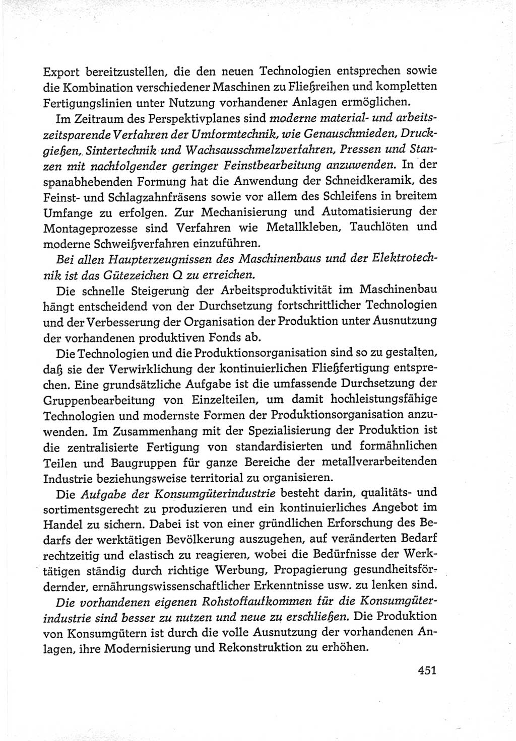 Protokoll der Verhandlungen des Ⅵ. Parteitages der Sozialistischen Einheitspartei Deutschlands (SED) [Deutsche Demokratische Republik (DDR)] 1963, Band Ⅳ, Seite 451 (Prot. Verh. Ⅵ. PT SED DDR 1963, Bd. Ⅳ, S. 451)