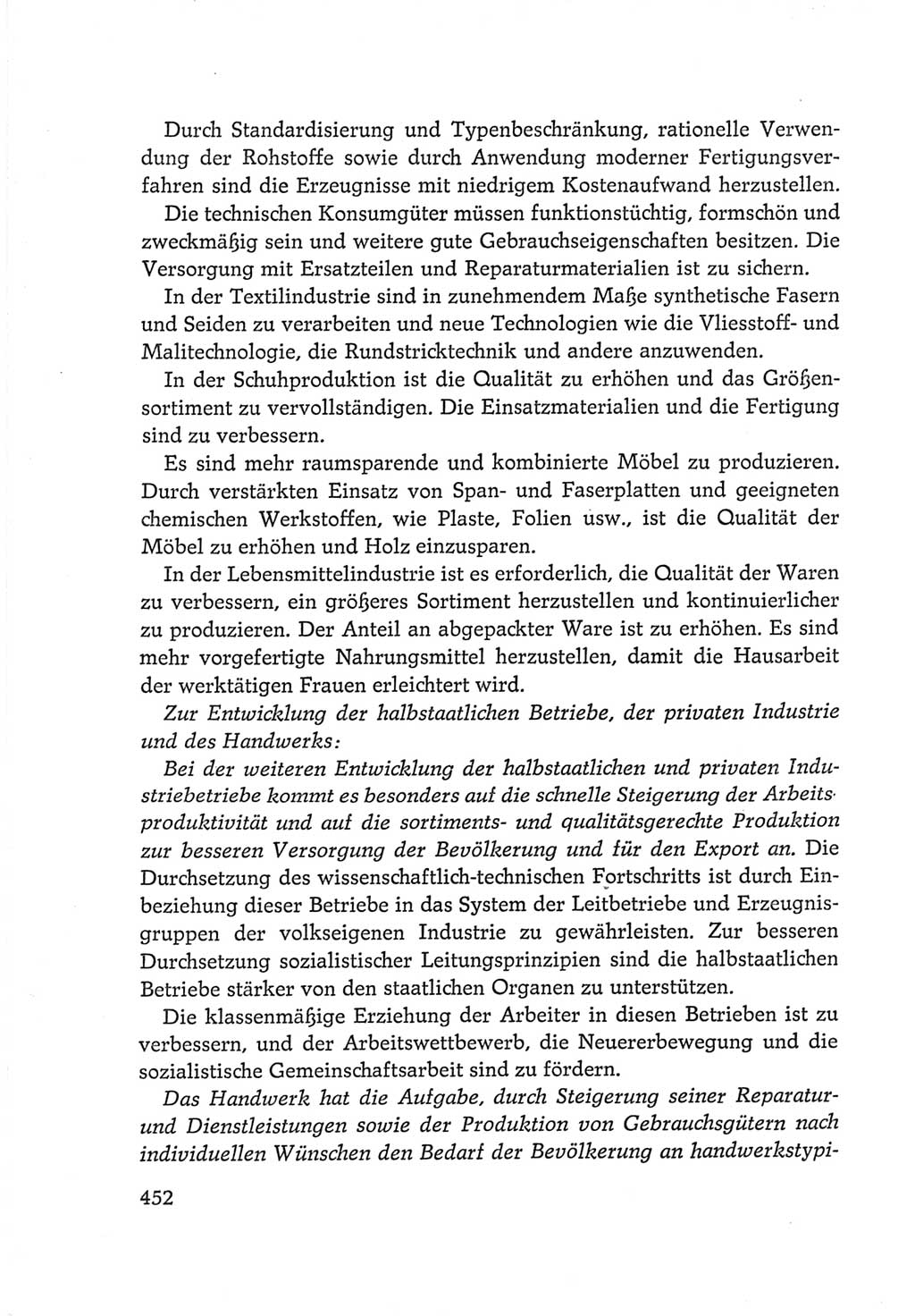 Protokoll der Verhandlungen des Ⅵ. Parteitages der Sozialistischen Einheitspartei Deutschlands (SED) [Deutsche Demokratische Republik (DDR)] 1963, Band Ⅳ, Seite 452 (Prot. Verh. Ⅵ. PT SED DDR 1963, Bd. Ⅳ, S. 452)
