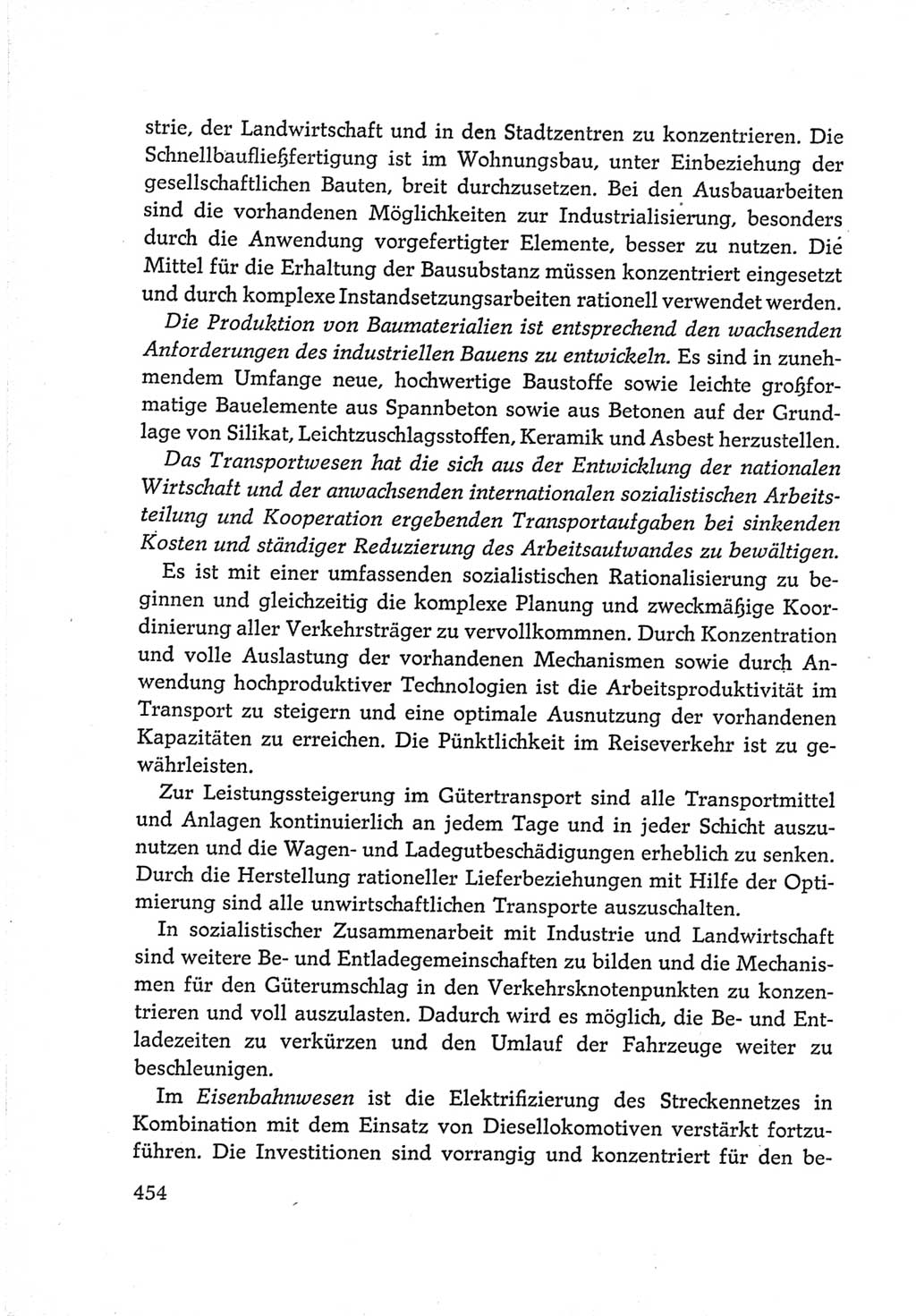 Protokoll der Verhandlungen des Ⅵ. Parteitages der Sozialistischen Einheitspartei Deutschlands (SED) [Deutsche Demokratische Republik (DDR)] 1963, Band Ⅳ, Seite 454 (Prot. Verh. Ⅵ. PT SED DDR 1963, Bd. Ⅳ, S. 454)