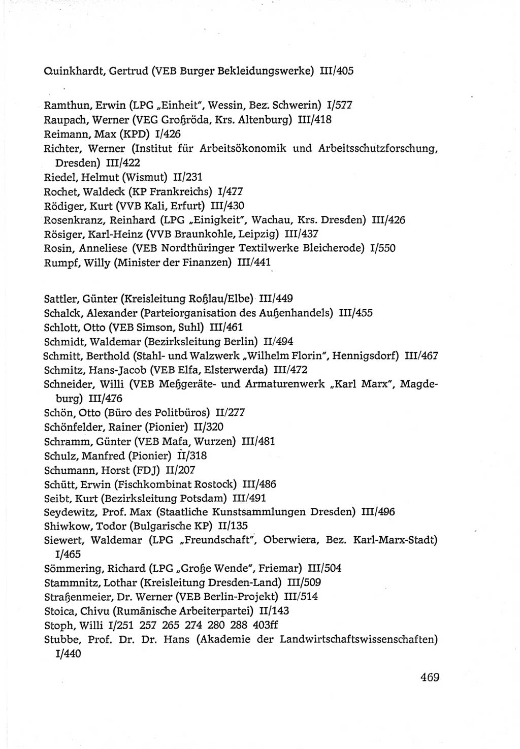 Protokoll der Verhandlungen des Ⅵ. Parteitages der Sozialistischen Einheitspartei Deutschlands (SED) [Deutsche Demokratische Republik (DDR)] 1963, Band Ⅳ, Seite 469 (Prot. Verh. Ⅵ. PT SED DDR 1963, Bd. Ⅳ, S. 469)