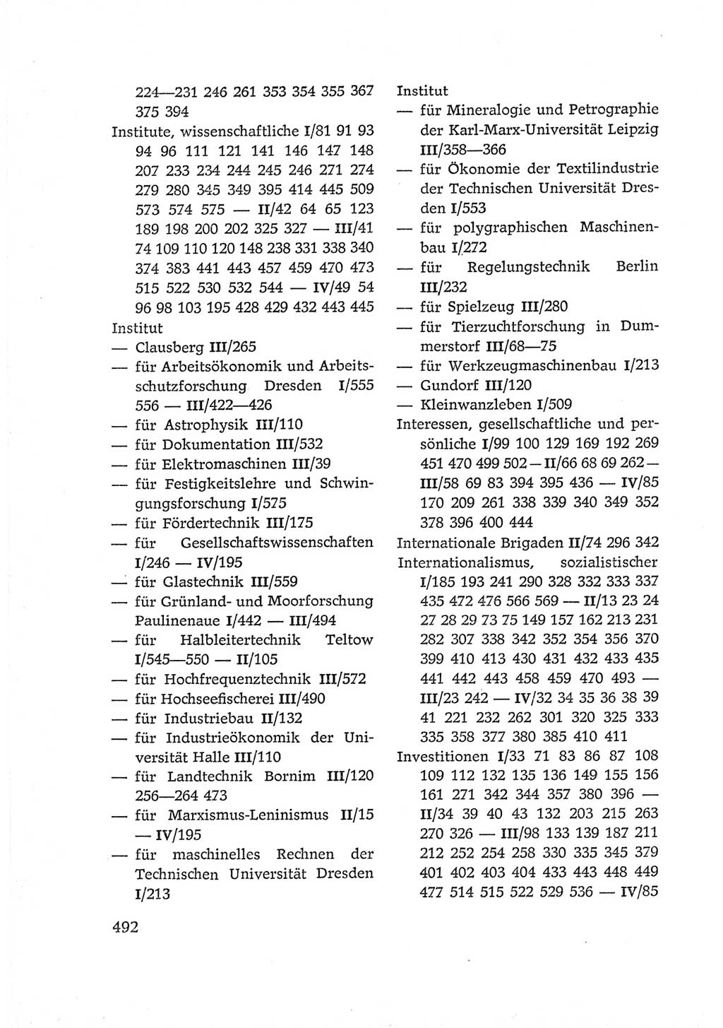Protokoll der Verhandlungen des Ⅵ. Parteitages der Sozialistischen Einheitspartei Deutschlands (SED) [Deutsche Demokratische Republik (DDR)] 1963, Band Ⅳ, Seite 492 (Prot. Verh. Ⅵ. PT SED DDR 1963, Bd. Ⅳ, S. 492)