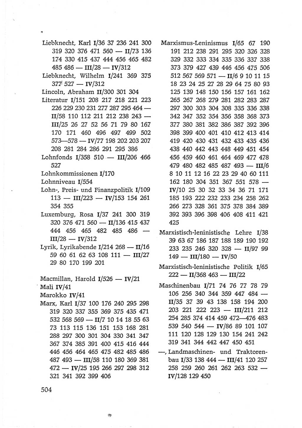 Protokoll der Verhandlungen des Ⅵ. Parteitages der Sozialistischen Einheitspartei Deutschlands (SED) [Deutsche Demokratische Republik (DDR)] 1963, Band Ⅳ, Seite 504 (Prot. Verh. Ⅵ. PT SED DDR 1963, Bd. Ⅳ, S. 504)