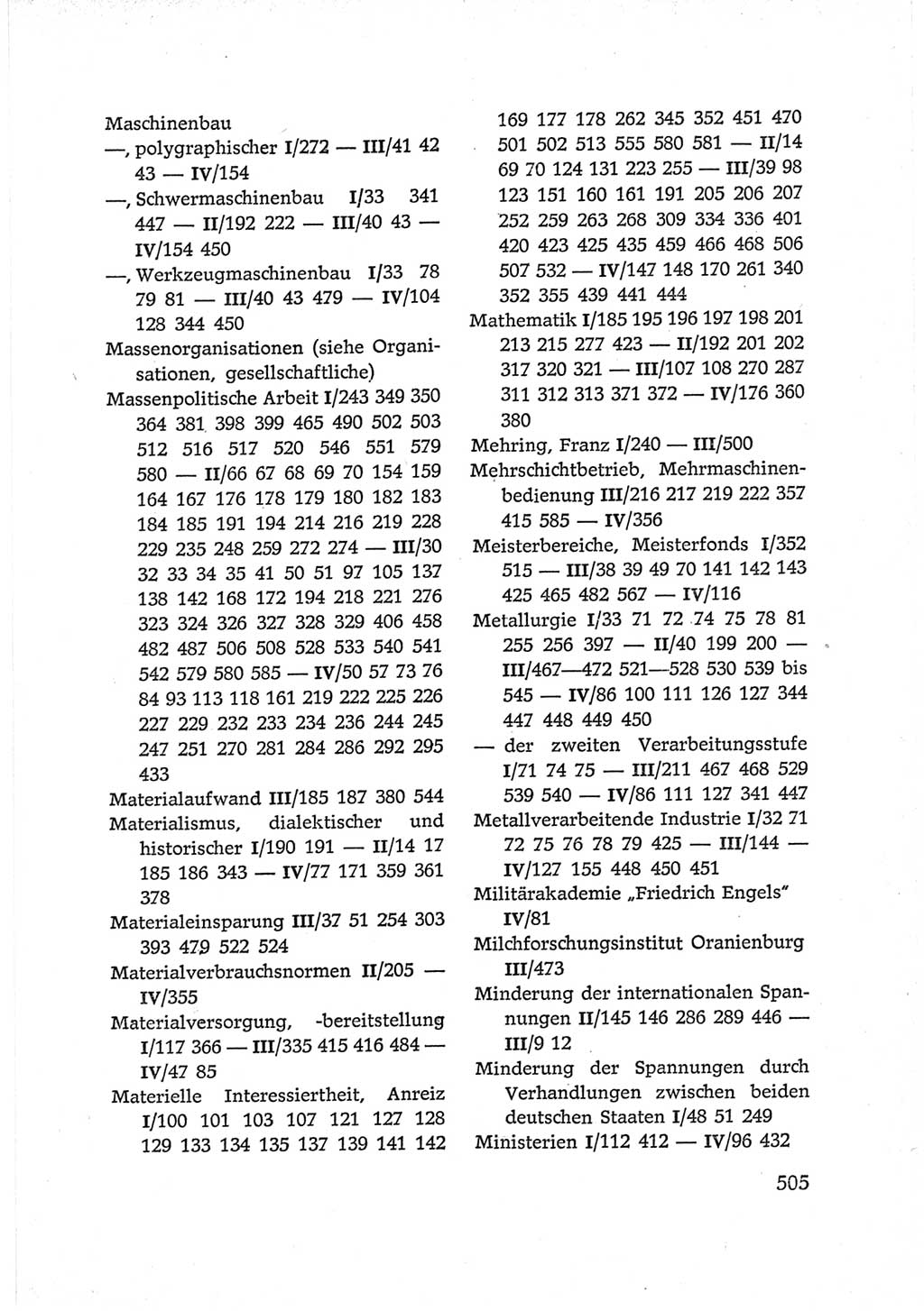 Protokoll der Verhandlungen des Ⅵ. Parteitages der Sozialistischen Einheitspartei Deutschlands (SED) [Deutsche Demokratische Republik (DDR)] 1963, Band Ⅳ, Seite 505 (Prot. Verh. Ⅵ. PT SED DDR 1963, Bd. Ⅳ, S. 505)
