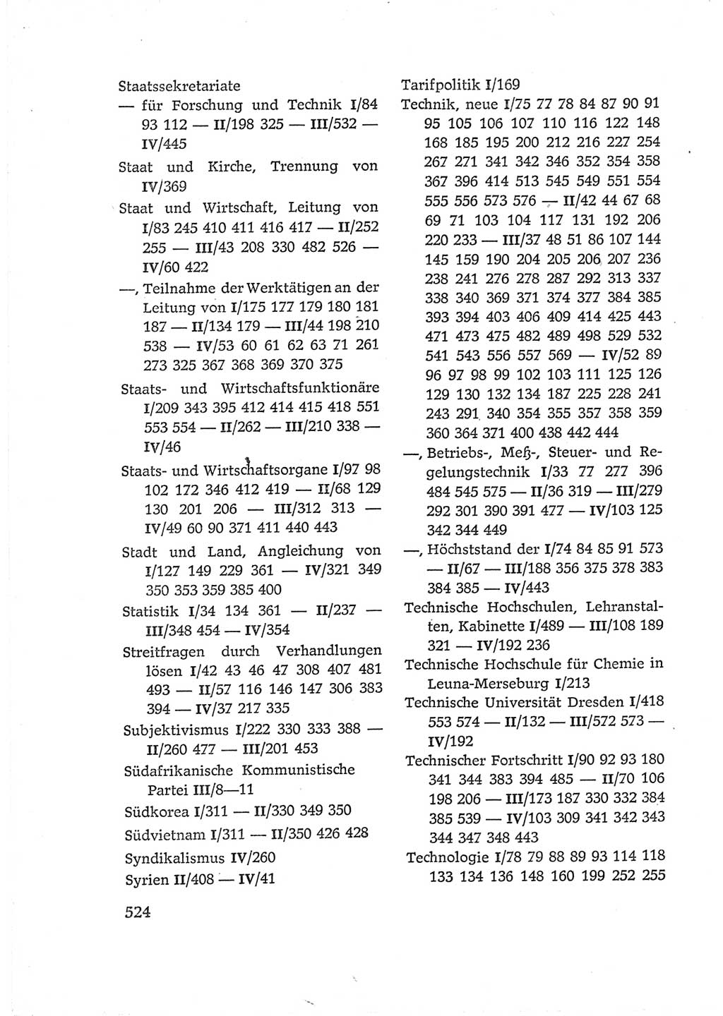 Protokoll der Verhandlungen des Ⅵ. Parteitages der Sozialistischen Einheitspartei Deutschlands (SED) [Deutsche Demokratische Republik (DDR)] 1963, Band Ⅳ, Seite 524 (Prot. Verh. Ⅵ. PT SED DDR 1963, Bd. Ⅳ, S. 524)