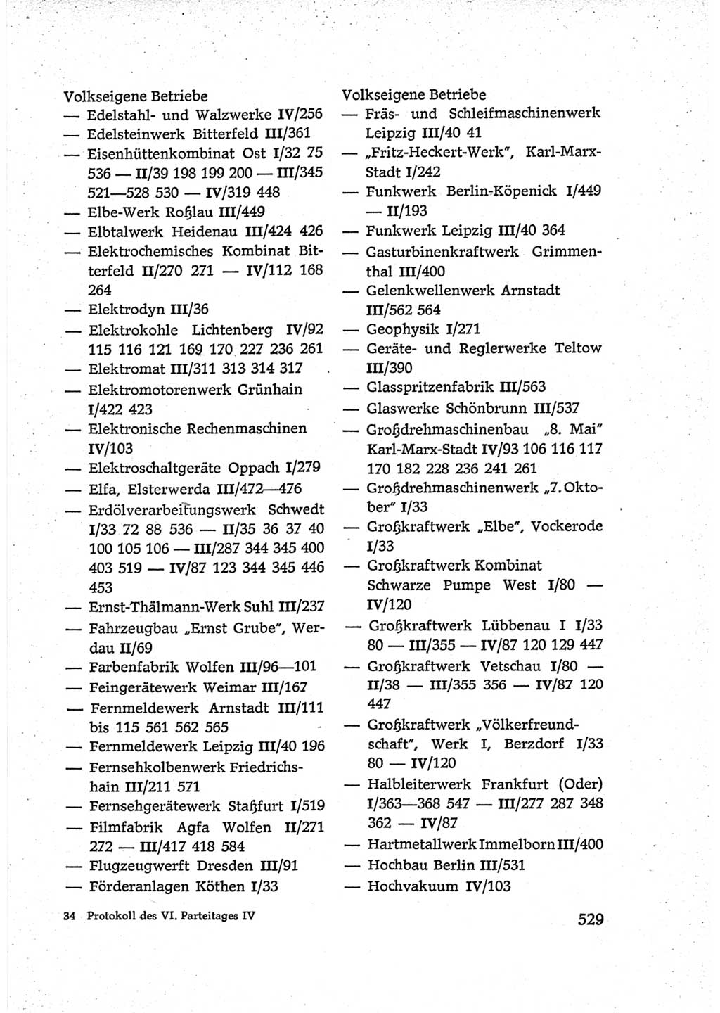 Protokoll der Verhandlungen des Ⅵ. Parteitages der Sozialistischen Einheitspartei Deutschlands (SED) [Deutsche Demokratische Republik (DDR)] 1963, Band Ⅳ, Seite 529 (Prot. Verh. Ⅵ. PT SED DDR 1963, Bd. Ⅳ, S. 529)