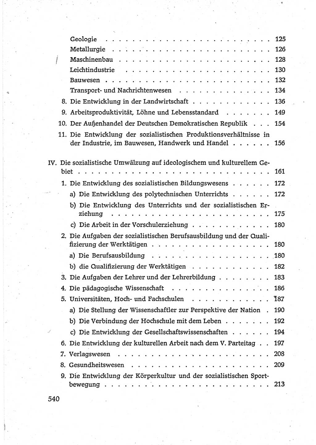 Protokoll der Verhandlungen des Ⅵ. Parteitages der Sozialistischen Einheitspartei Deutschlands (SED) [Deutsche Demokratische Republik (DDR)] 1963, Band Ⅳ, Seite 540 (Prot. Verh. Ⅵ. PT SED DDR 1963, Bd. Ⅳ, S. 540)