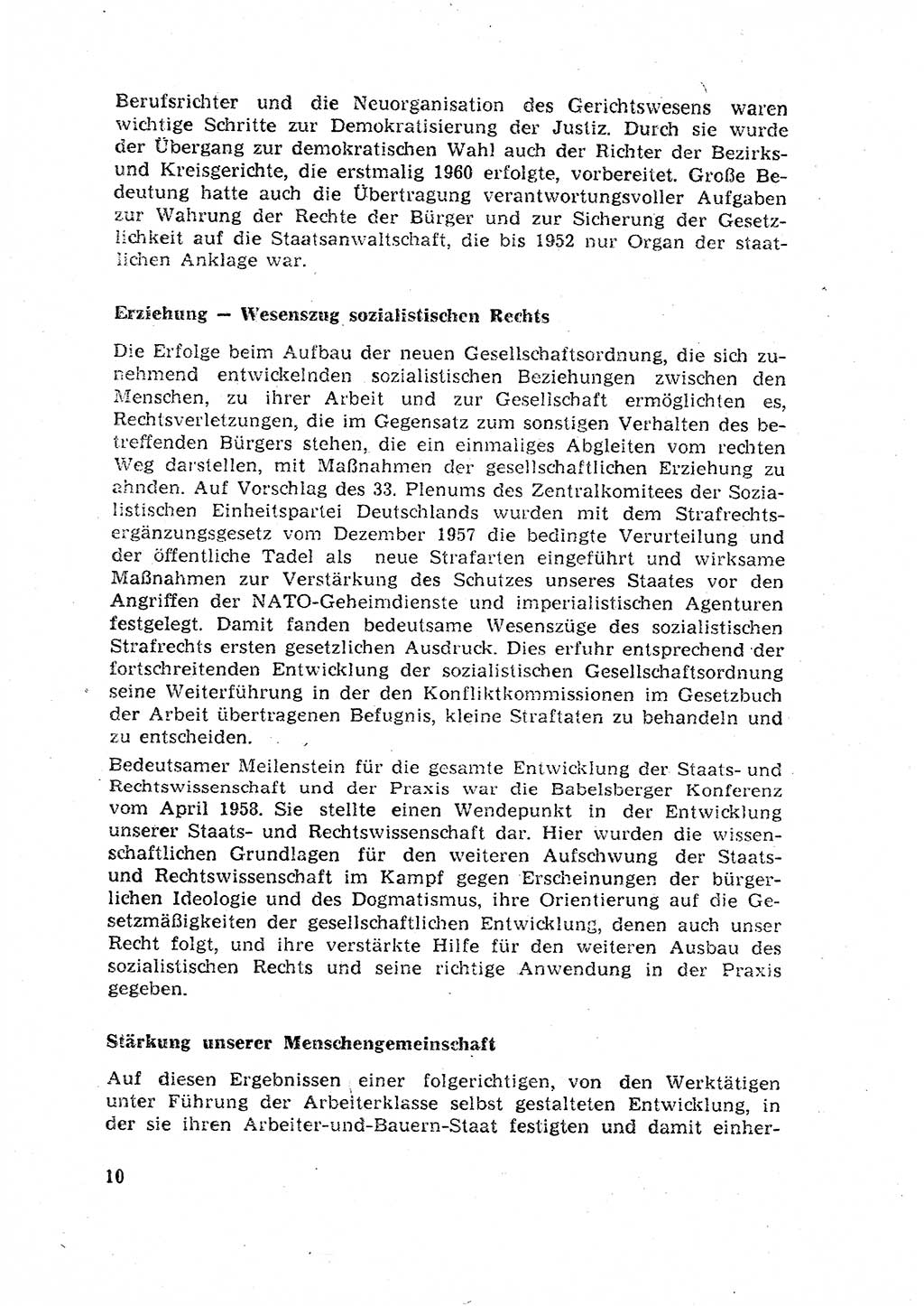 Rechtspflegeerlaß [Deutsche Demokratische Republik (DDR)] 1963, Seite 10 (R.-Pfl.-Erl. DDR 1963, S. 10)