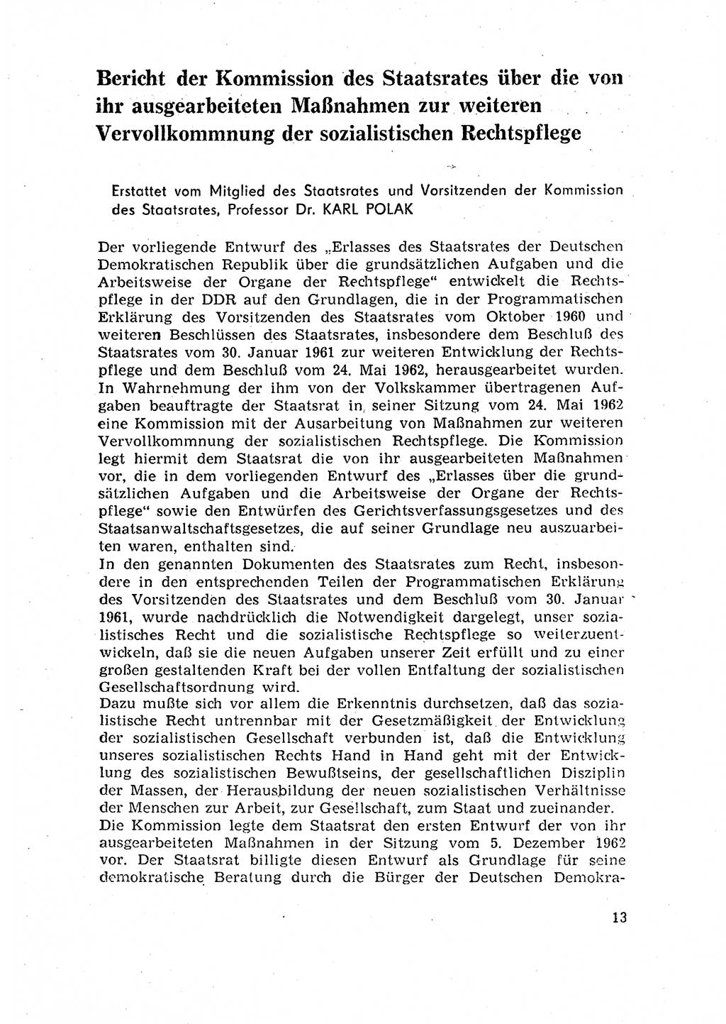 Rechtspflegeerlaß [Deutsche Demokratische Republik (DDR)] 1963, Seite 13 (R.-Pfl.-Erl. DDR 1963, S. 13)