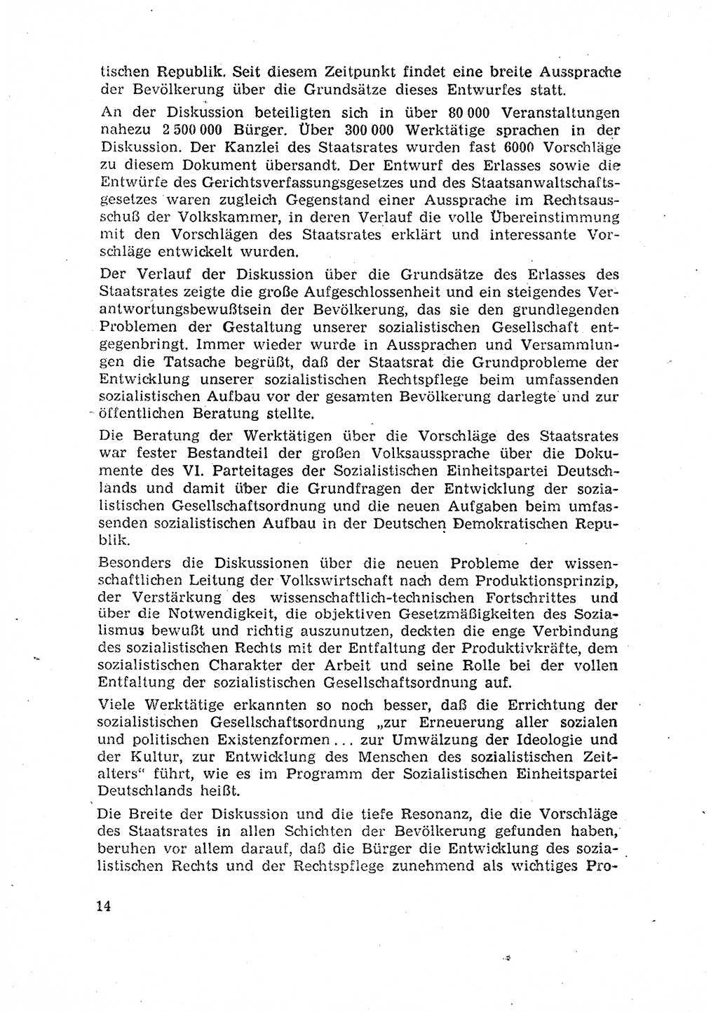 Rechtspflegeerlaß [Deutsche Demokratische Republik (DDR)] 1963, Seite 14 (R.-Pfl.-Erl. DDR 1963, S. 14)