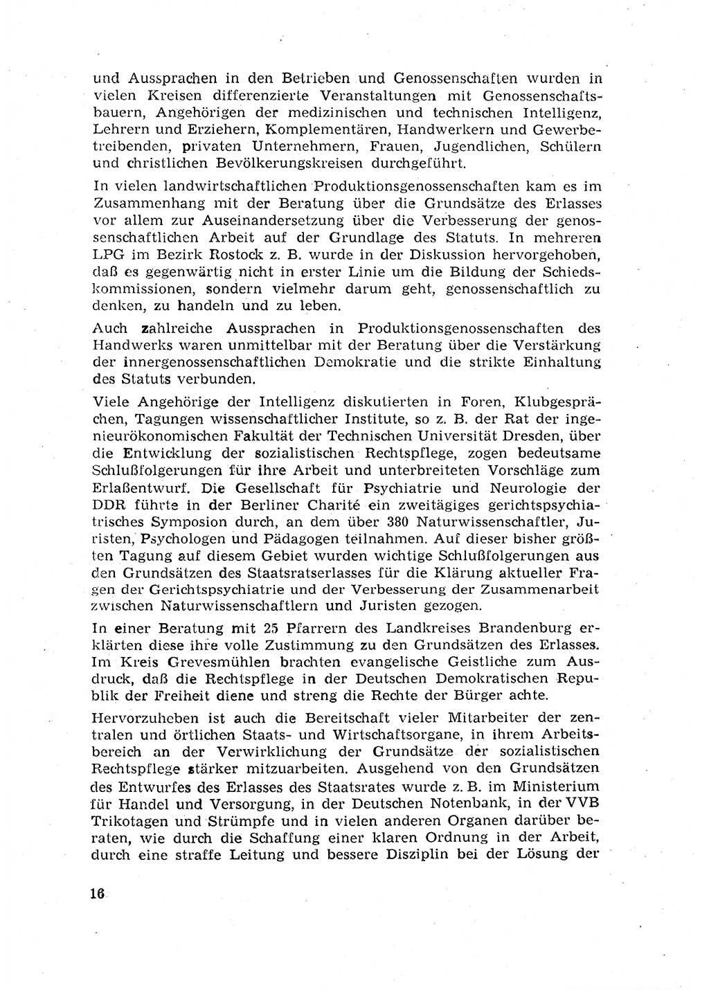 Rechtspflegeerlaß [Deutsche Demokratische Republik (DDR)] 1963, Seite 16 (R.-Pfl.-Erl. DDR 1963, S. 16)