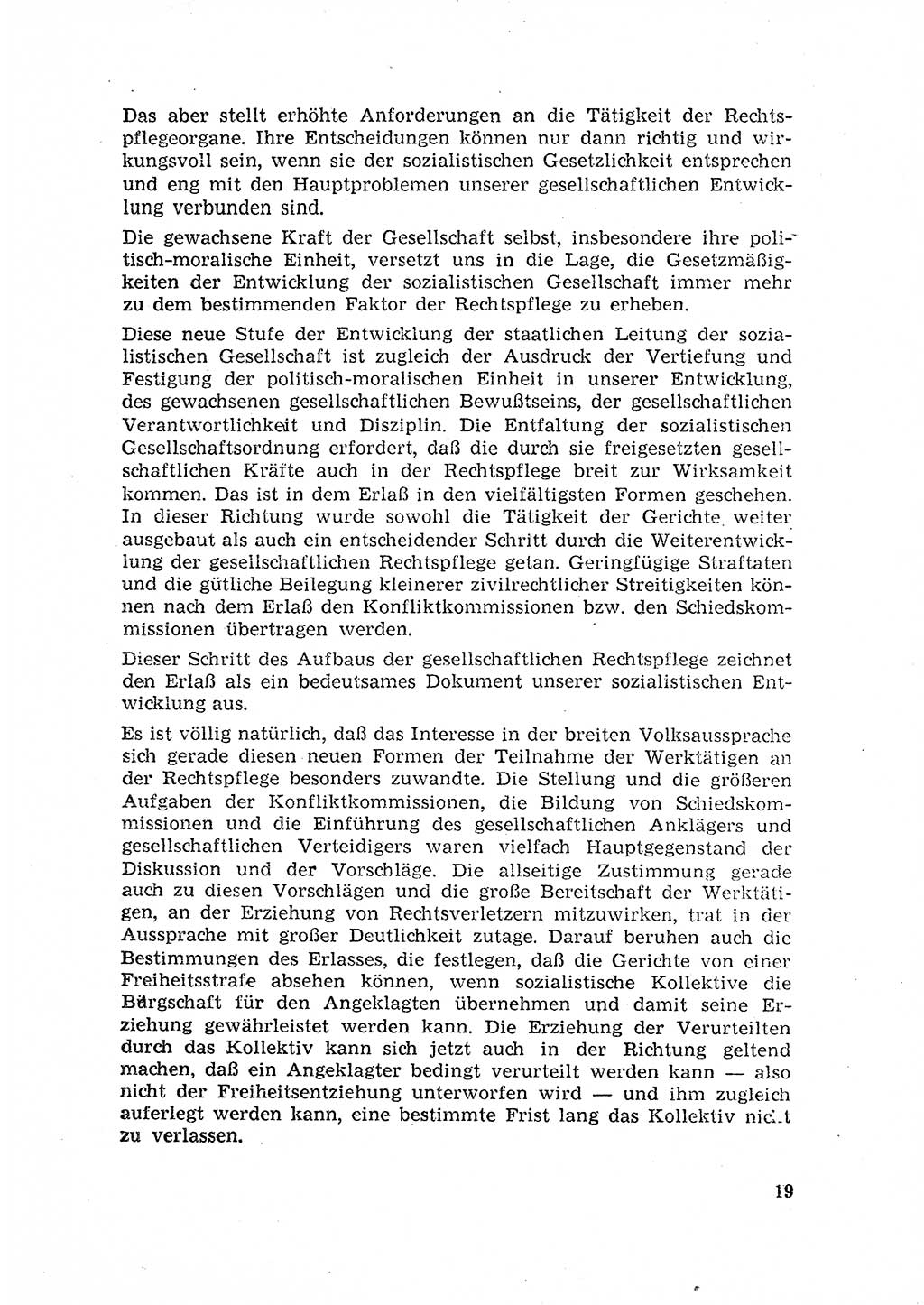 Rechtspflegeerlaß [Deutsche Demokratische Republik (DDR)] 1963, Seite 19 (R.-Pfl.-Erl. DDR 1963, S. 19)