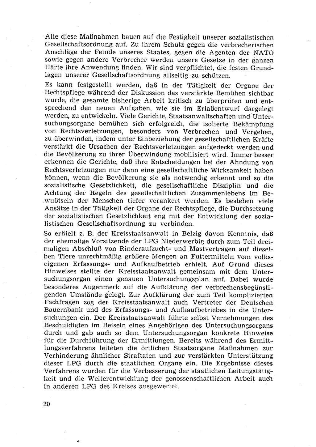 Rechtspflegeerlaß [Deutsche Demokratische Republik (DDR)] 1963, Seite 20 (R.-Pfl.-Erl. DDR 1963, S. 20)