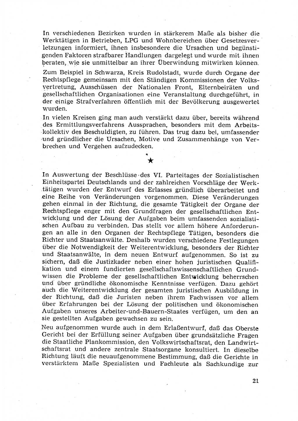 Rechtspflegeerlaß [Deutsche Demokratische Republik (DDR)] 1963, Seite 21 (R.-Pfl.-Erl. DDR 1963, S. 21)