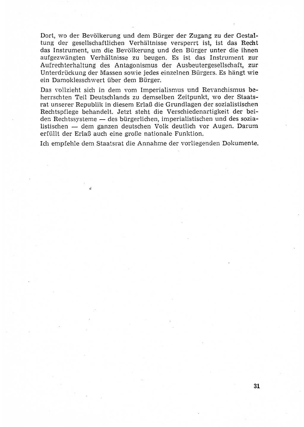 Rechtspflegeerlaß [Deutsche Demokratische Republik (DDR)] 1963, Seite 31 (R.-Pfl.-Erl. DDR 1963, S. 31)