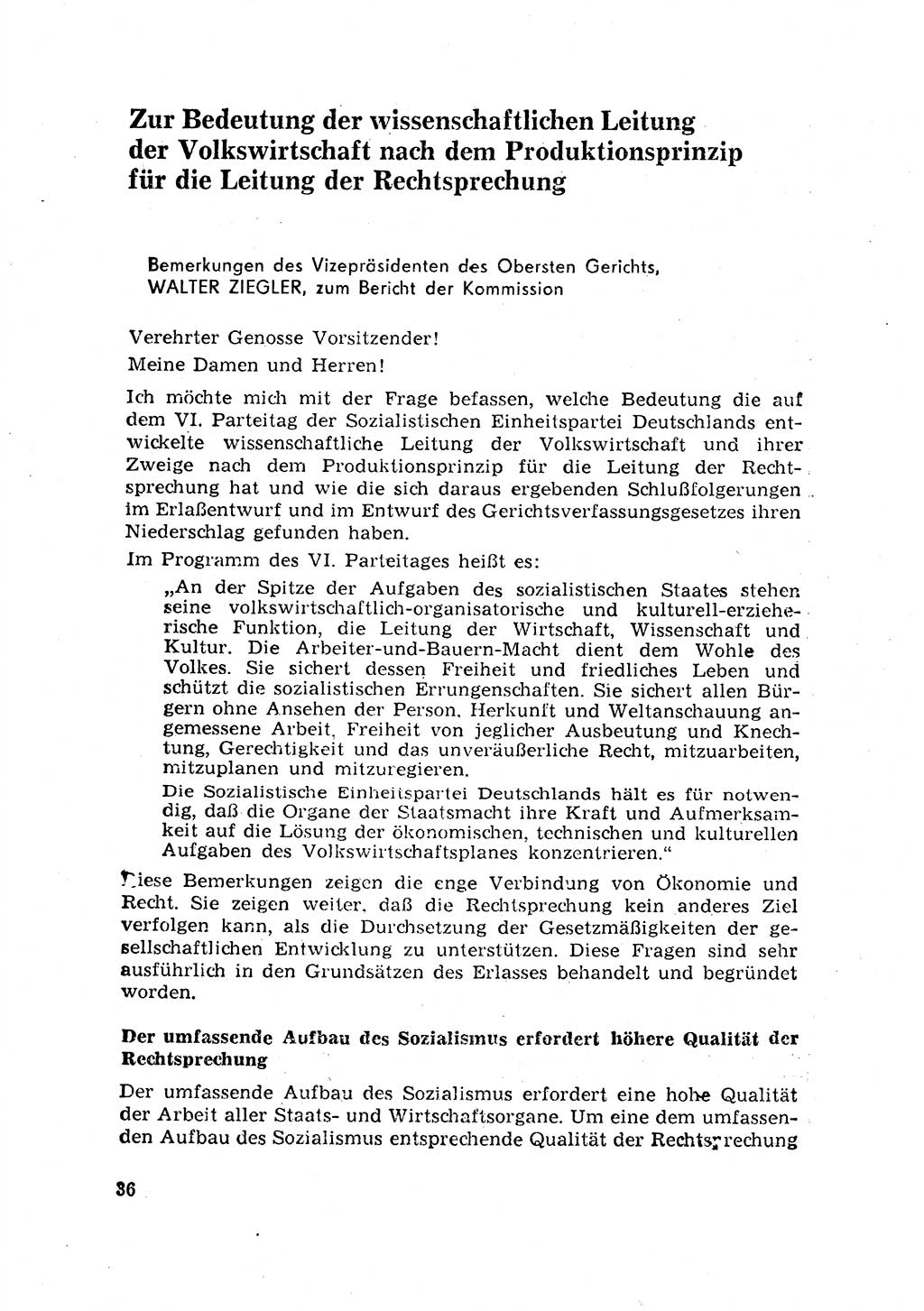 Rechtspflegeerlaß [Deutsche Demokratische Republik (DDR)] 1963, Seite 36 (R.-Pfl.-Erl. DDR 1963, S. 36)