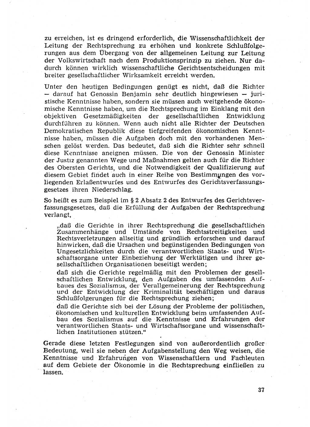 Rechtspflegeerlaß [Deutsche Demokratische Republik (DDR)] 1963, Seite 37 (R.-Pfl.-Erl. DDR 1963, S. 37)