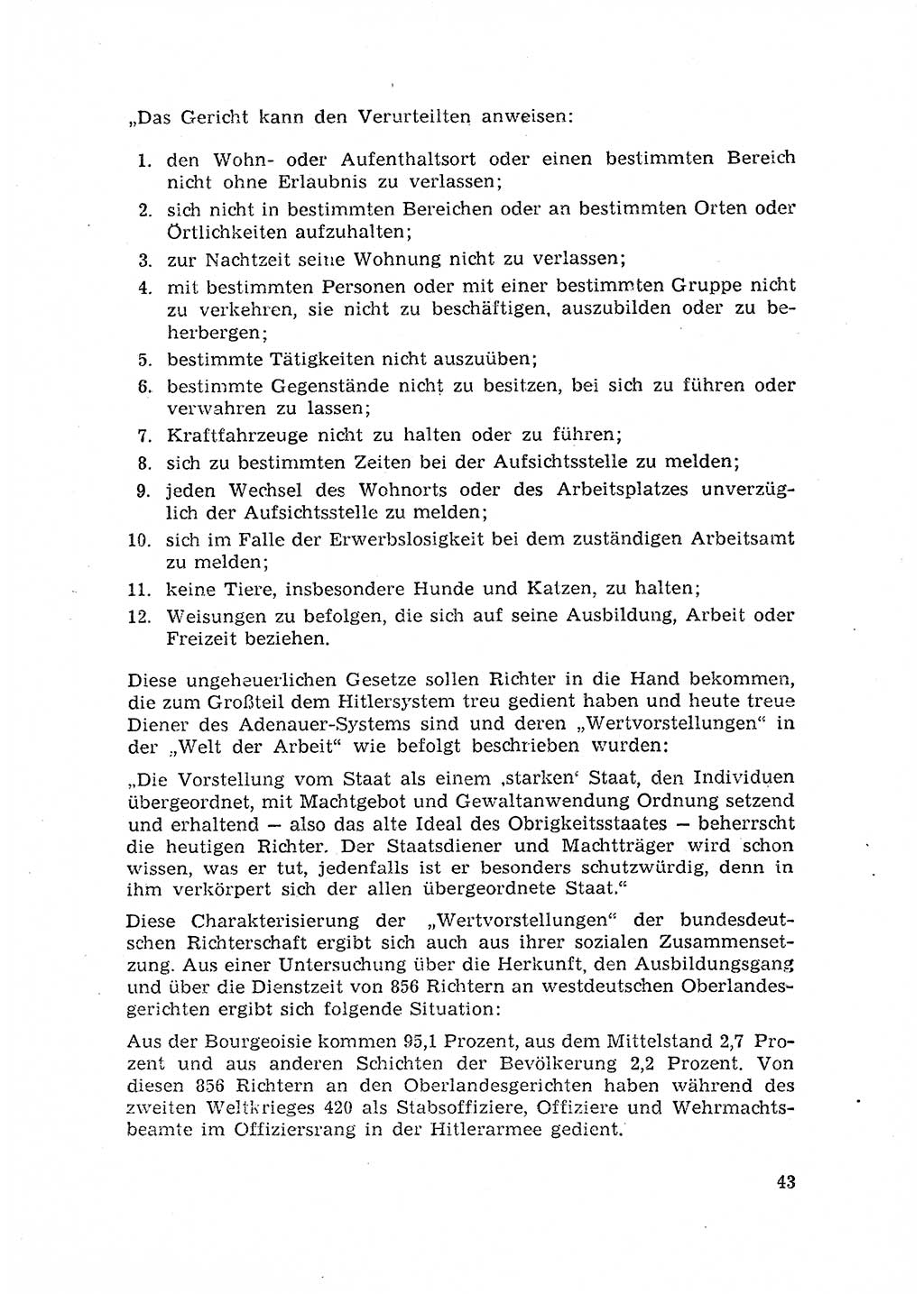 Rechtspflegeerlaß [Deutsche Demokratische Republik (DDR)] 1963, Seite 43 (R.-Pfl.-Erl. DDR 1963, S. 43)