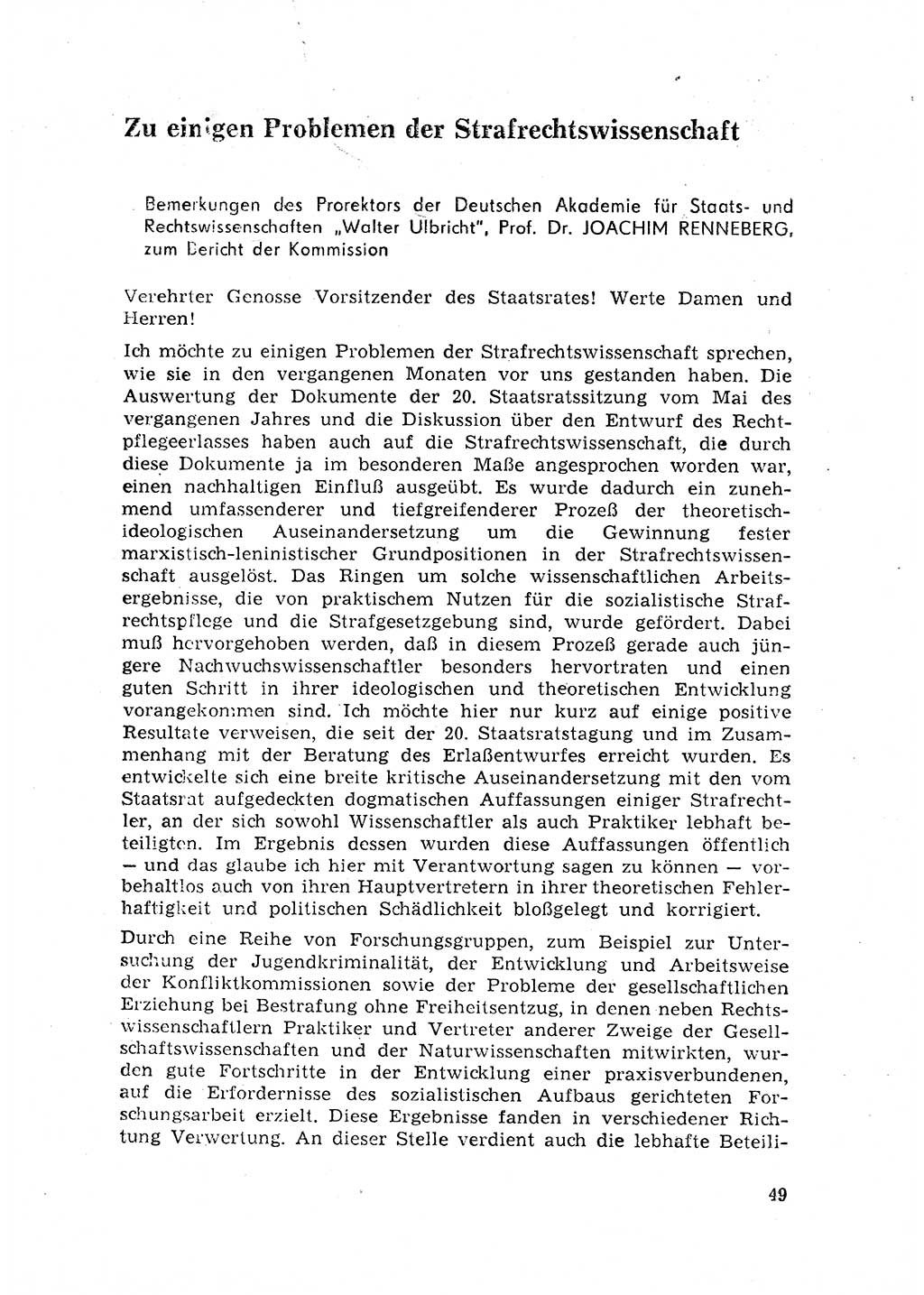 Rechtspflegeerlaß [Deutsche Demokratische Republik (DDR)] 1963, Seite 49 (R.-Pfl.-Erl. DDR 1963, S. 49)