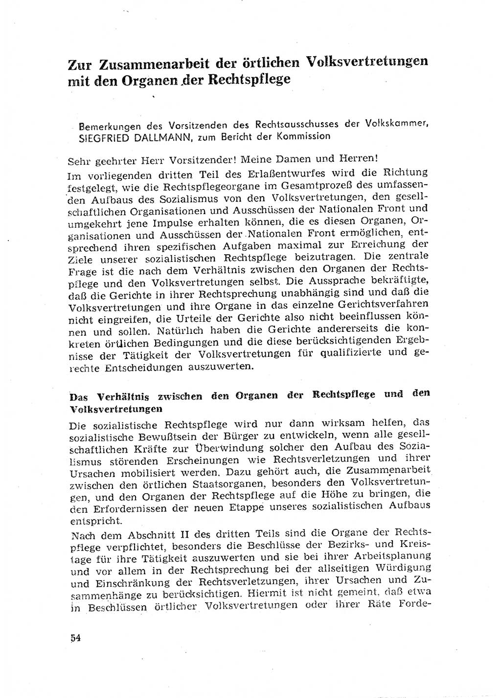 Rechtspflegeerlaß [Deutsche Demokratische Republik (DDR)] 1963, Seite 54 (R.-Pfl.-Erl. DDR 1963, S. 54)