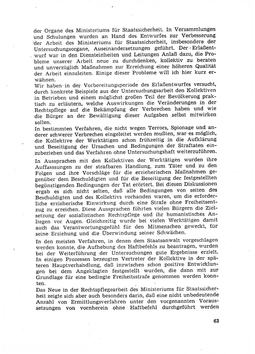 Rechtspflegeerlaß [Deutsche Demokratische Republik (DDR)] 1963, Seite 63 (R.-Pfl.-Erl. DDR 1963, S. 63)