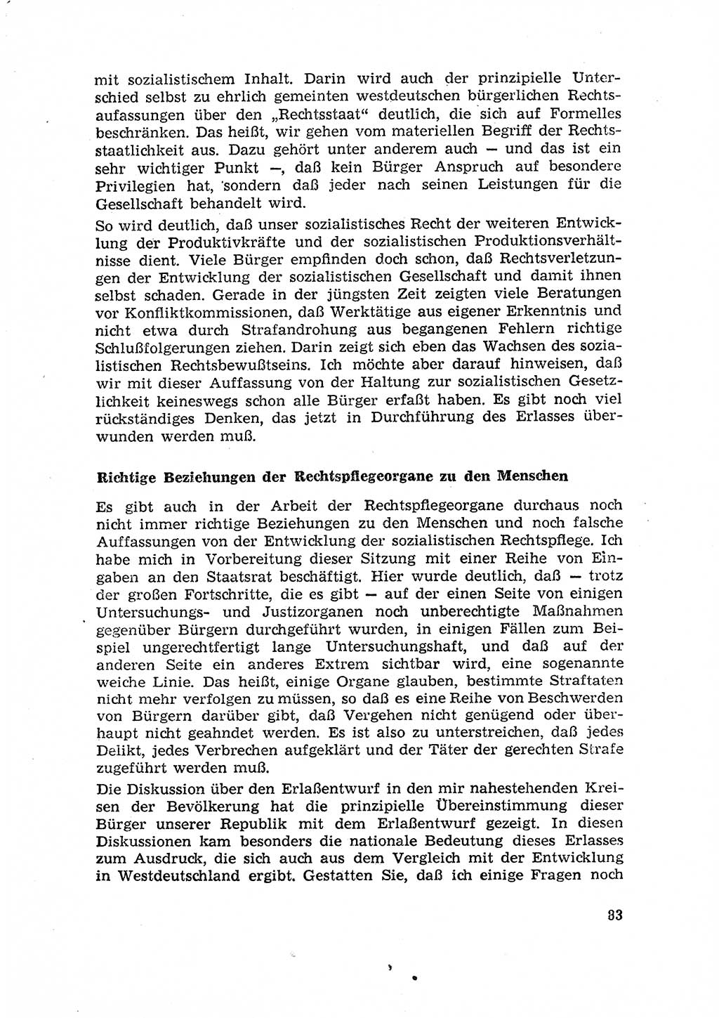 Rechtspflegeerlaß [Deutsche Demokratische Republik (DDR)] 1963, Seite 83 (R.-Pfl.-Erl. DDR 1963, S. 83)