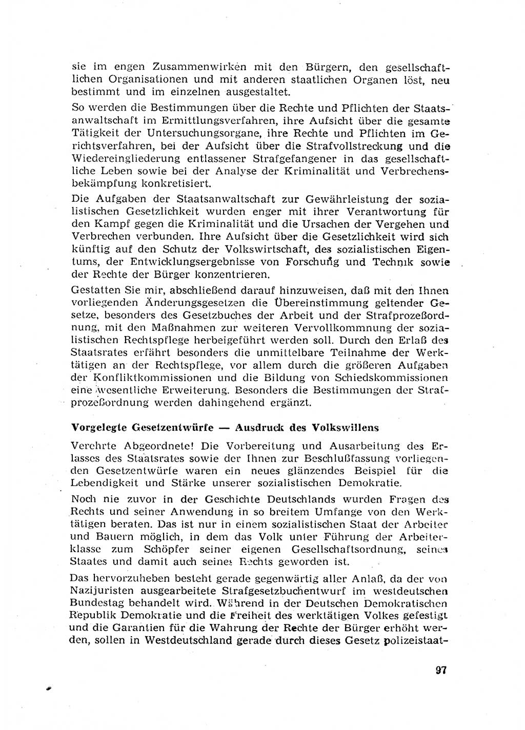 Rechtspflegeerlaß [Deutsche Demokratische Republik (DDR)] 1963, Seite 97 (R.-Pfl.-Erl. DDR 1963, S. 97)