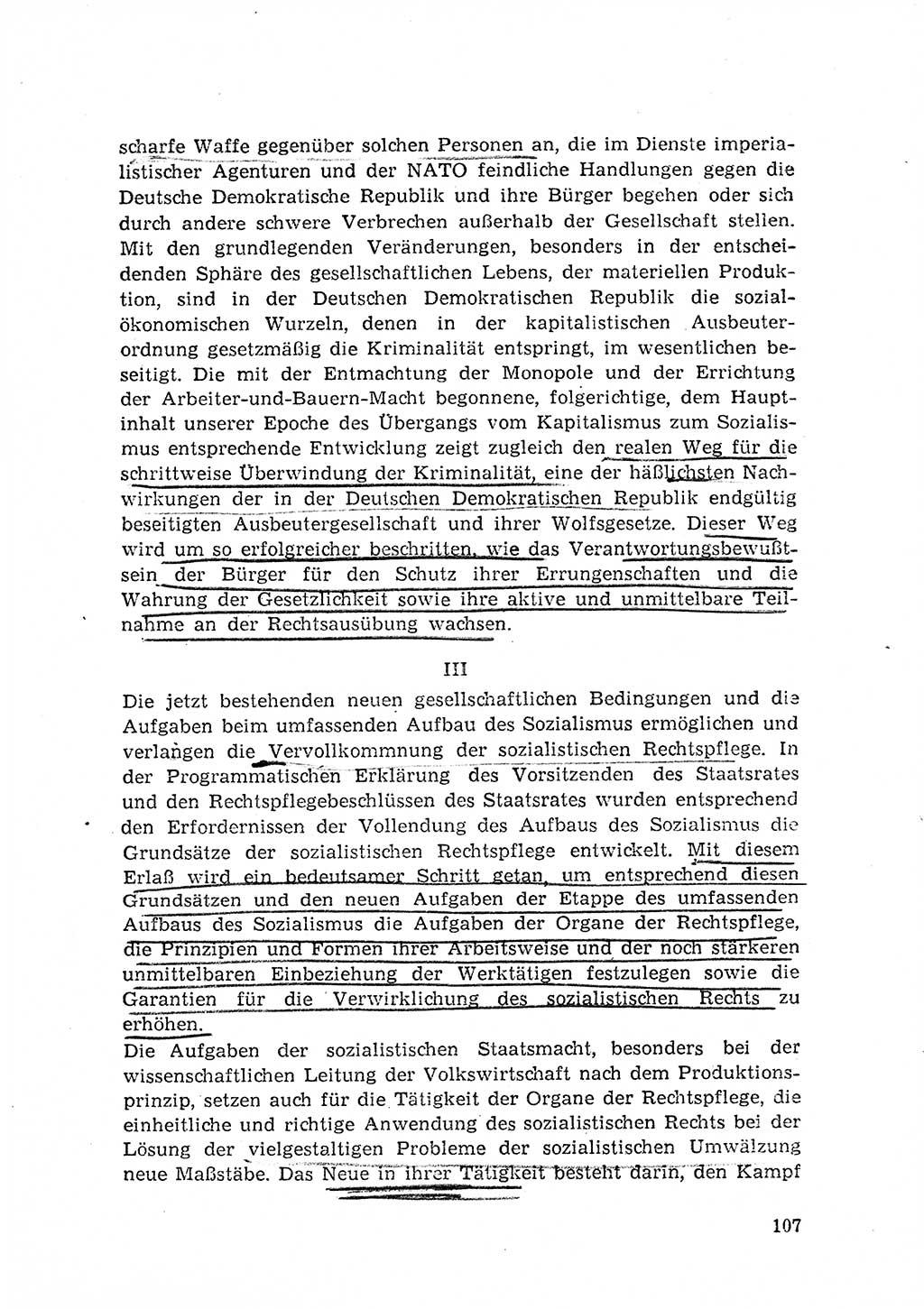 Rechtspflegeerlaß [Deutsche Demokratische Republik (DDR)] 1963, Seite 107 (R.-Pfl.-Erl. DDR 1963, S. 107)