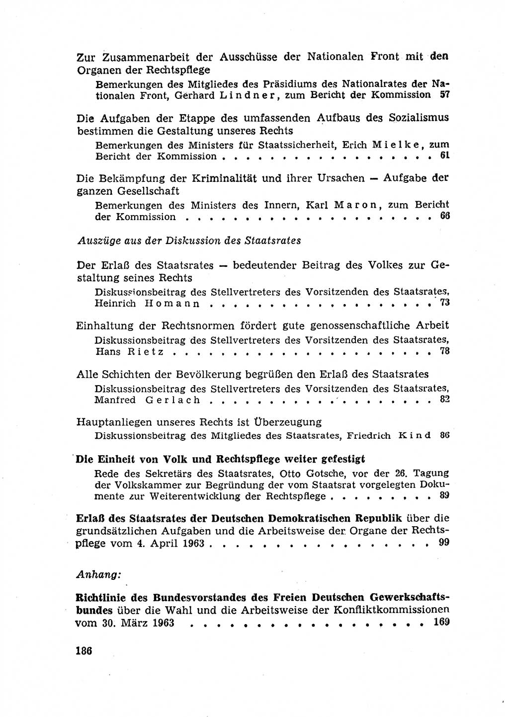 Rechtspflegeerlaß [Deutsche Demokratische Republik (DDR)] 1963, Seite 186 (R.-Pfl.-Erl. DDR 1963, S. 186)