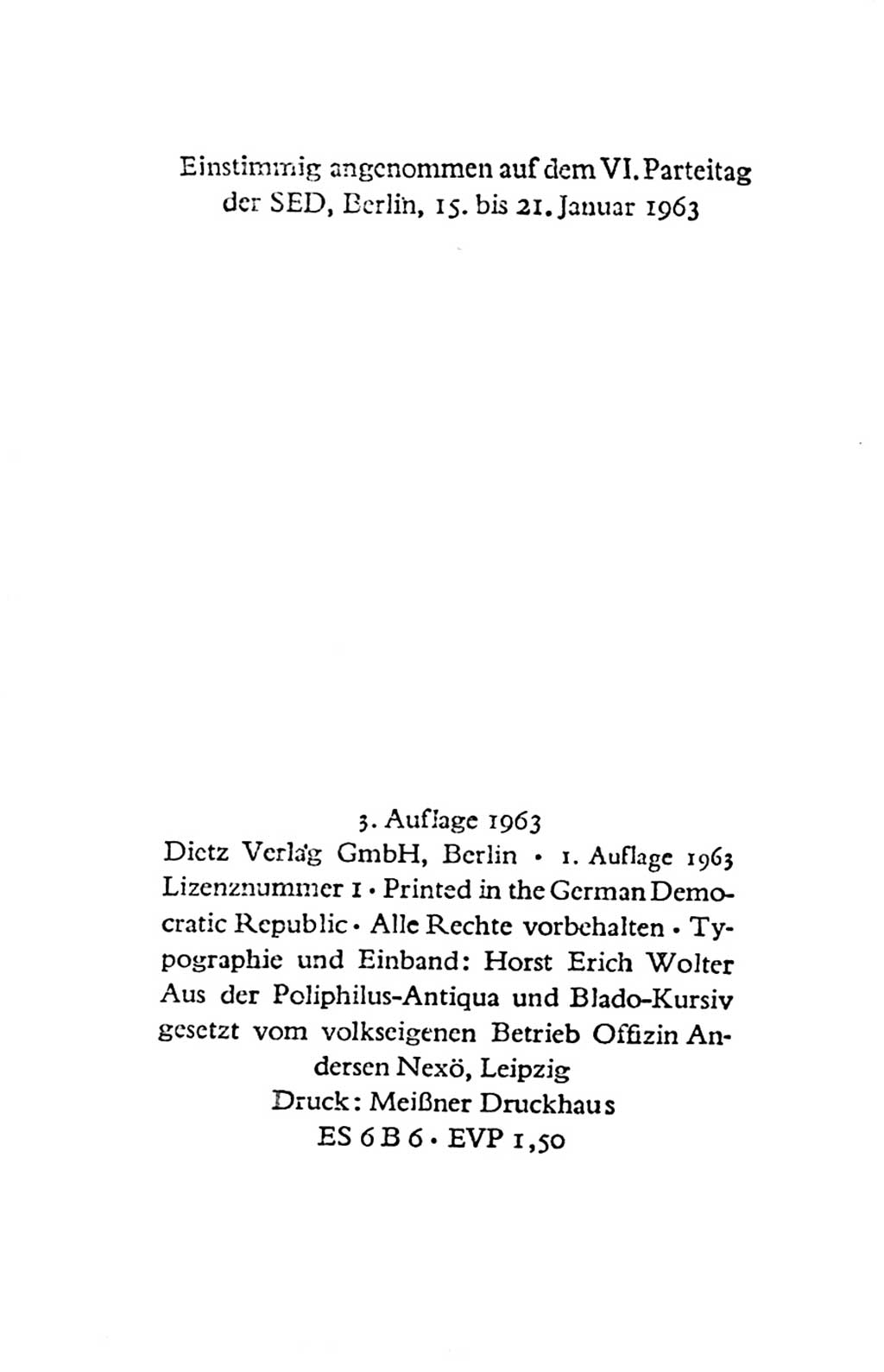 Statut der Sozialistischen Einheitspartei Deutschlands (SED) 1963, Seite 4 (St. SED DDR 1963, S. 4)