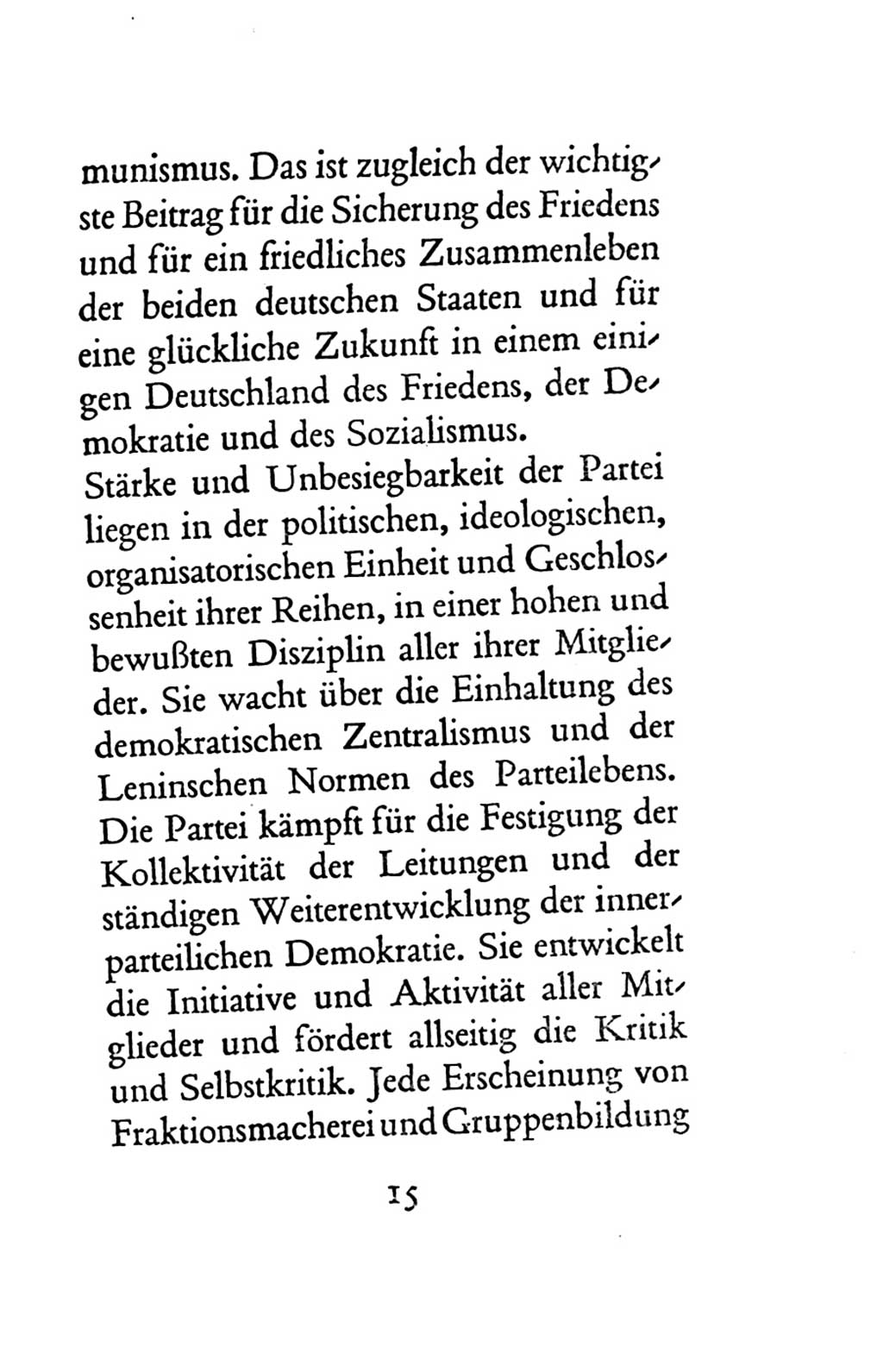 Statut der Sozialistischen Einheitspartei Deutschlands (SED) 1963, Seite 15 (St. SED DDR 1963, S. 15)