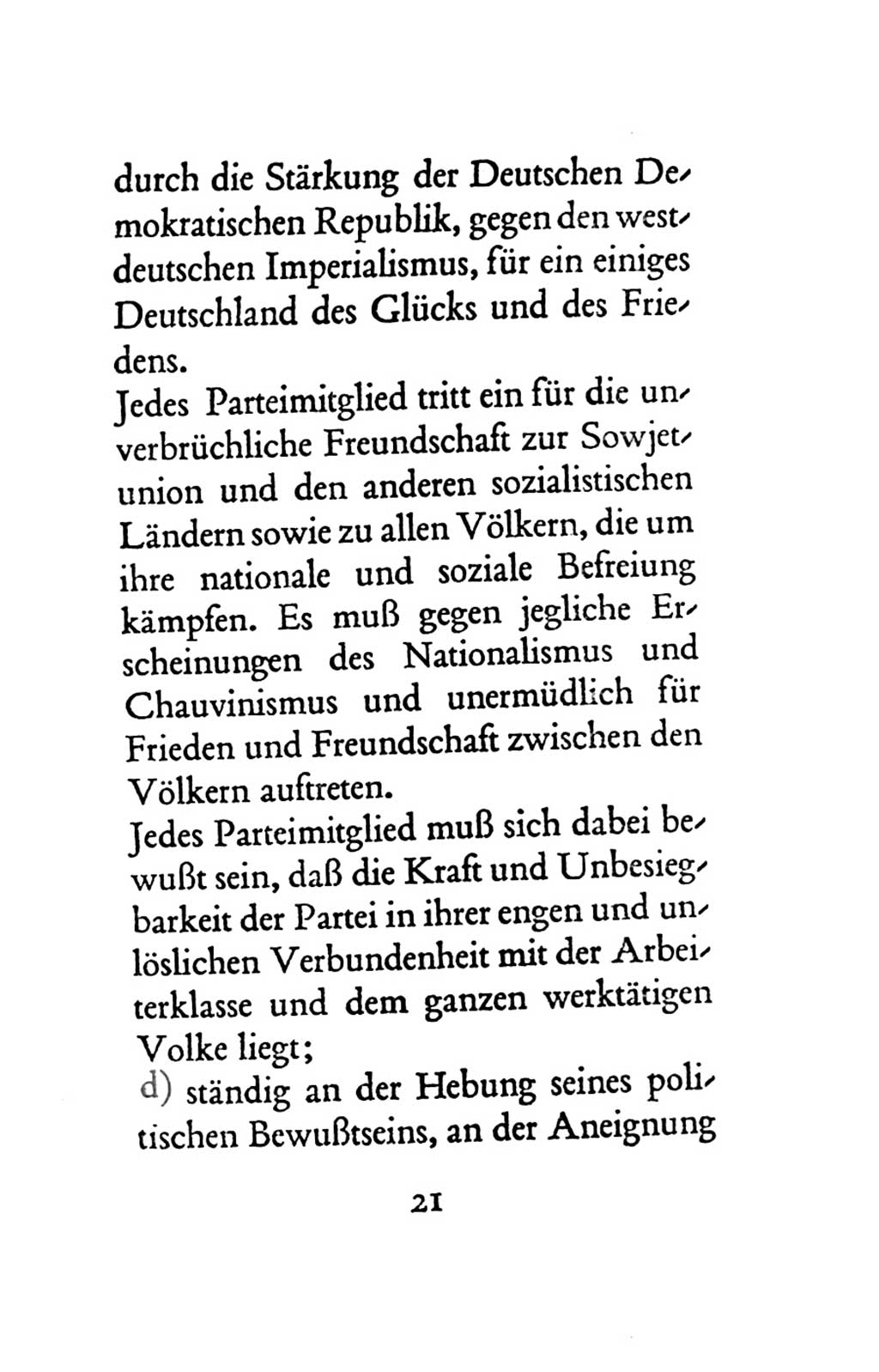 Statut der Sozialistischen Einheitspartei Deutschlands (SED) 1963, Seite 21 (St. SED DDR 1963, S. 21)