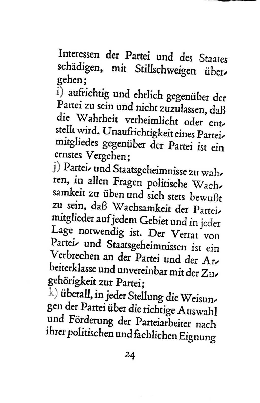 Statut der Sozialistischen Einheitspartei Deutschlands (SED) 1963, Seite 24 (St. SED DDR 1963, S. 24)