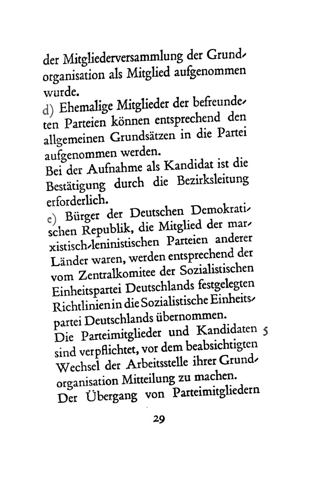 Statut der Sozialistischen Einheitspartei Deutschlands (SED) 1963, Seite 29 (St. SED DDR 1963, S. 29)