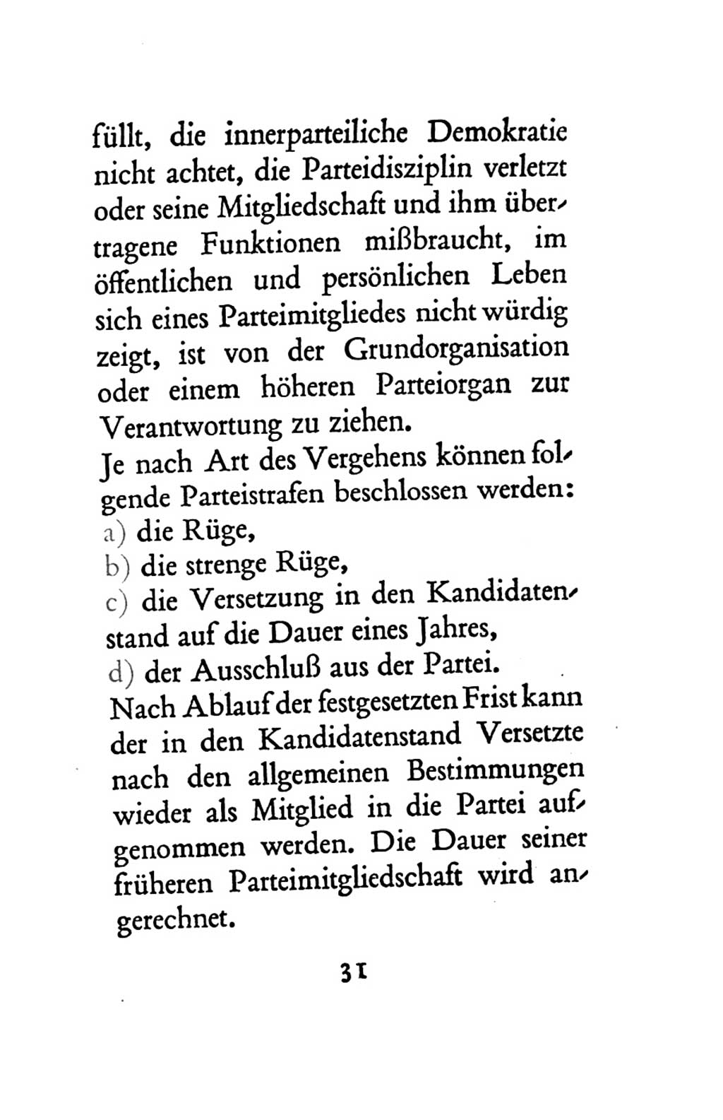 Statut der Sozialistischen Einheitspartei Deutschlands (SED) 1963, Seite 31 (St. SED DDR 1963, S. 31)