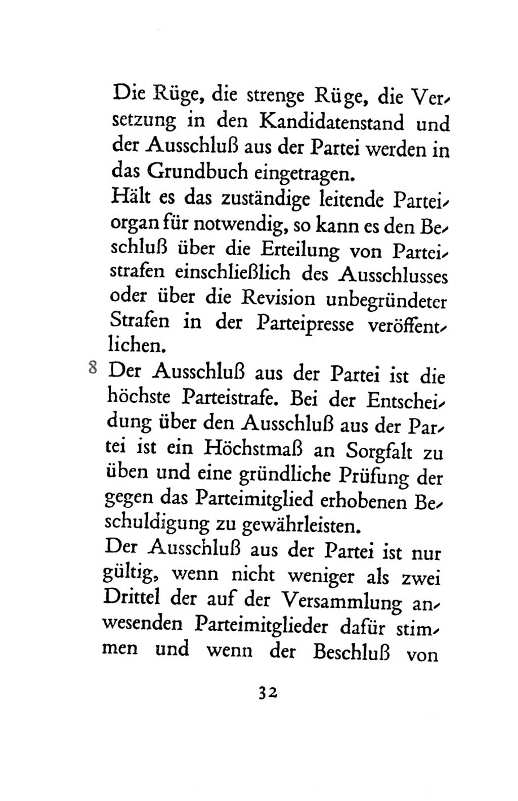 Statut der Sozialistischen Einheitspartei Deutschlands (SED) 1963, Seite 32 (St. SED DDR 1963, S. 32)