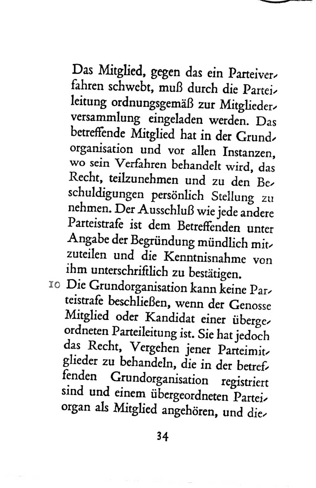 Statut der Sozialistischen Einheitspartei Deutschlands (SED) 1963, Seite 34 (St. SED DDR 1963, S. 34)