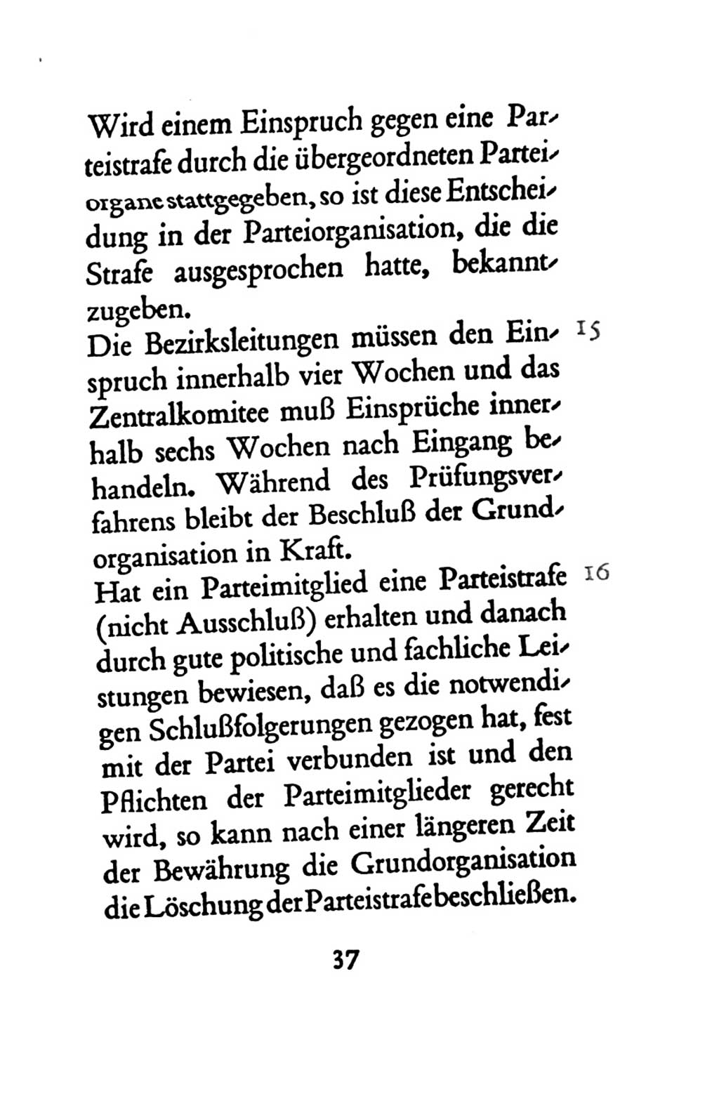 Statut der Sozialistischen Einheitspartei Deutschlands (SED) 1963, Seite 37 (St. SED DDR 1963, S. 37)