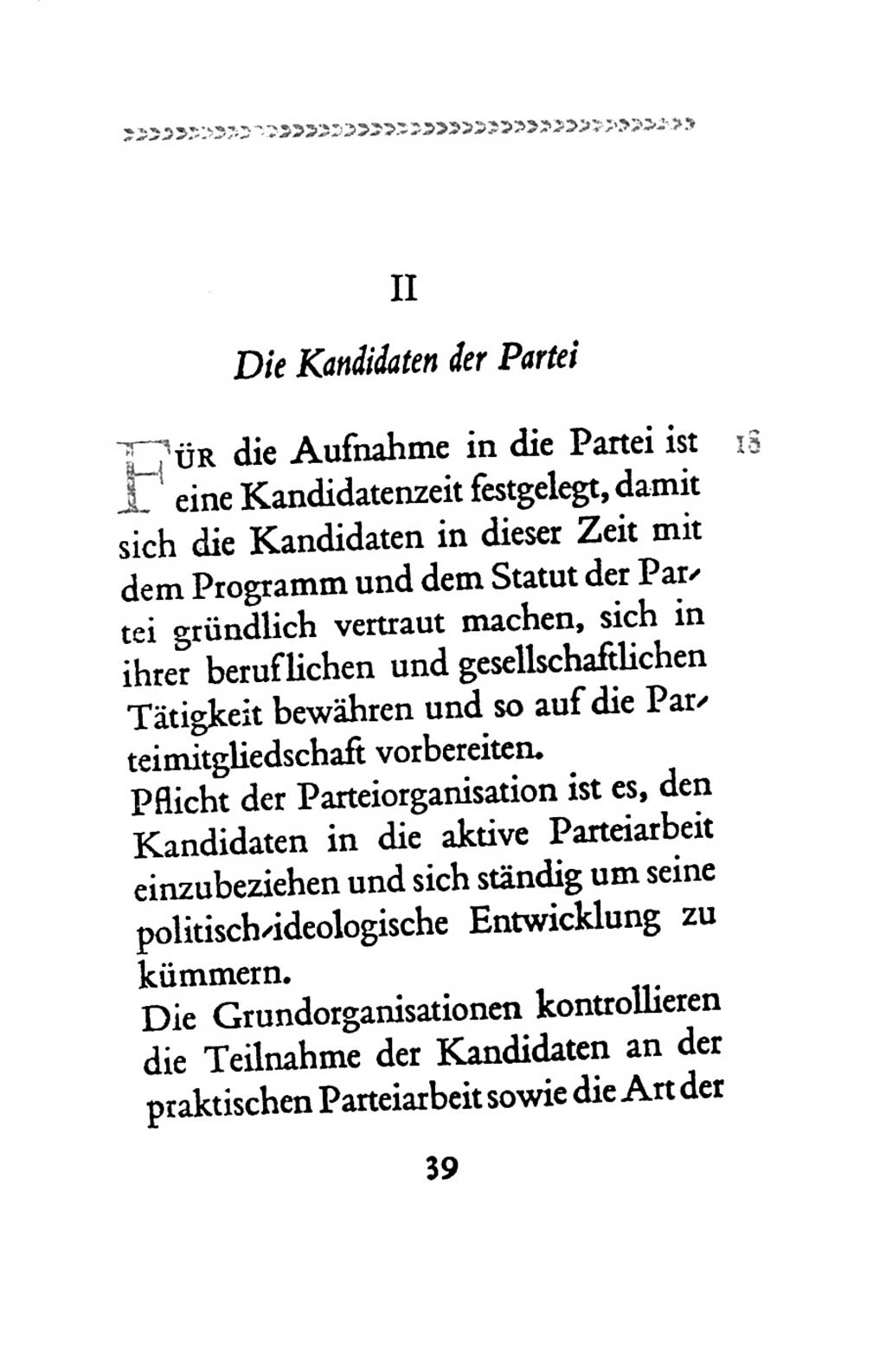 Statut der Sozialistischen Einheitspartei Deutschlands (SED) 1963, Seite 39 (St. SED DDR 1963, S. 39)