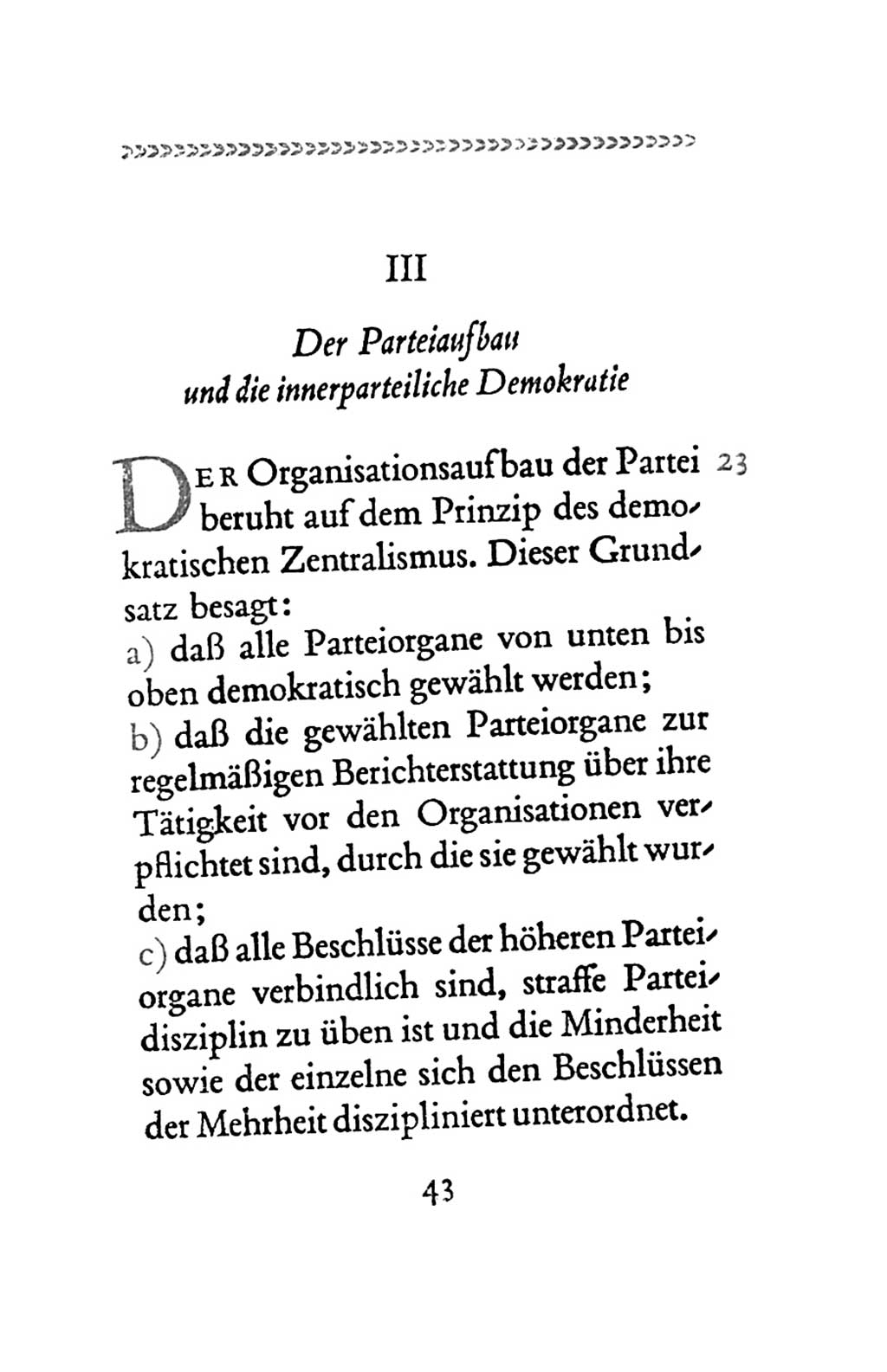 Statut der Sozialistischen Einheitspartei Deutschlands (SED) 1963, Seite 43 (St. SED DDR 1963, S. 43)