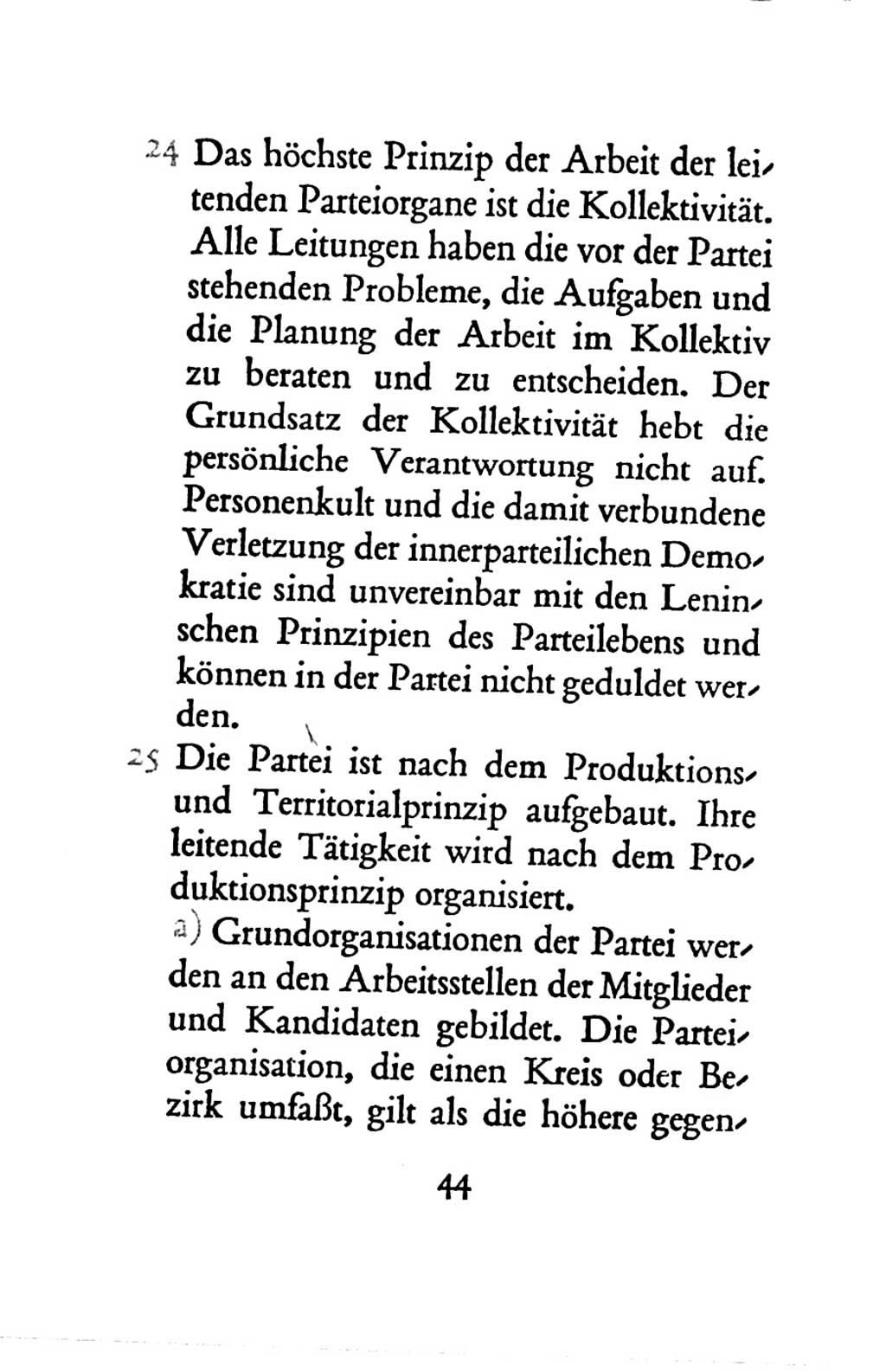 Statut der Sozialistischen Einheitspartei Deutschlands (SED) 1963, Seite 44 (St. SED DDR 1963, S. 44)