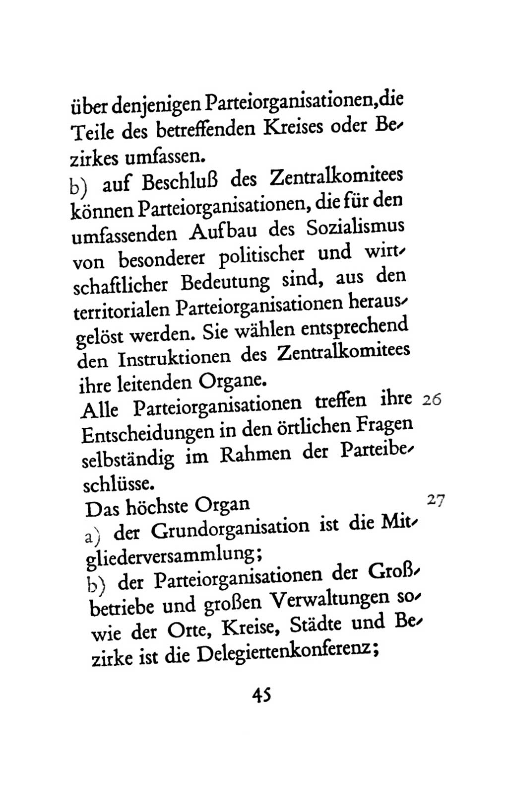 Statut der Sozialistischen Einheitspartei Deutschlands (SED) 1963, Seite 45 (St. SED DDR 1963, S. 45)