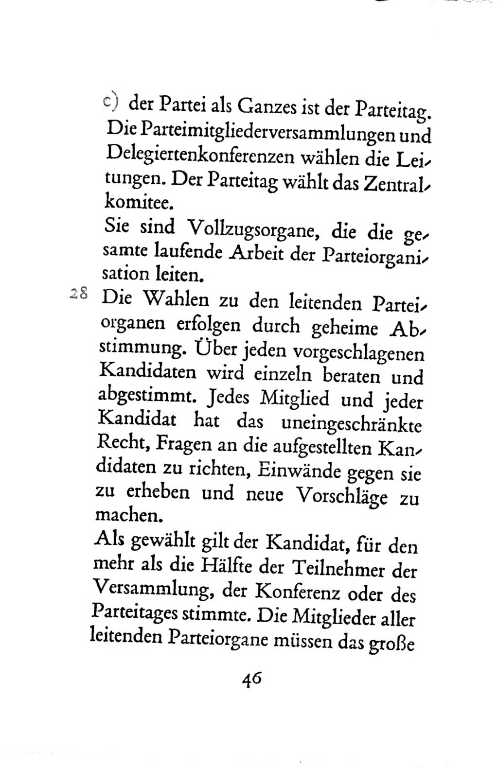 Statut der Sozialistischen Einheitspartei Deutschlands (SED) 1963, Seite 46 (St. SED DDR 1963, S. 46)