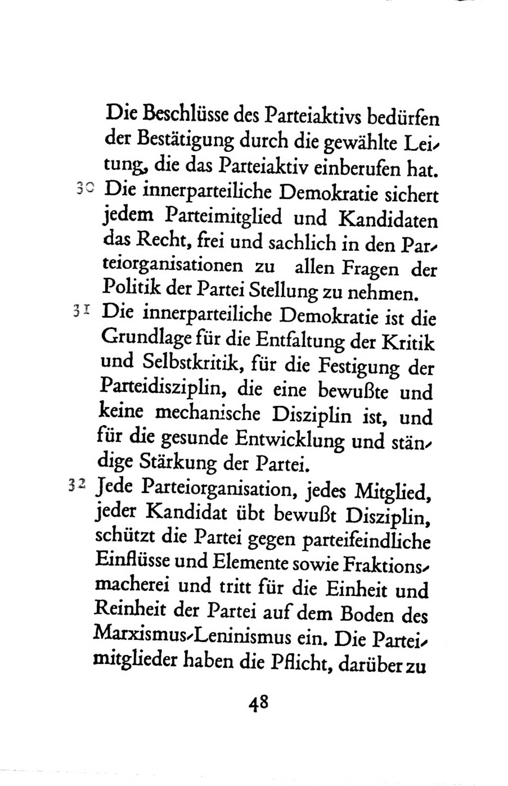 Statut der Sozialistischen Einheitspartei Deutschlands (SED) 1963, Seite 48 (St. SED DDR 1963, S. 48)
